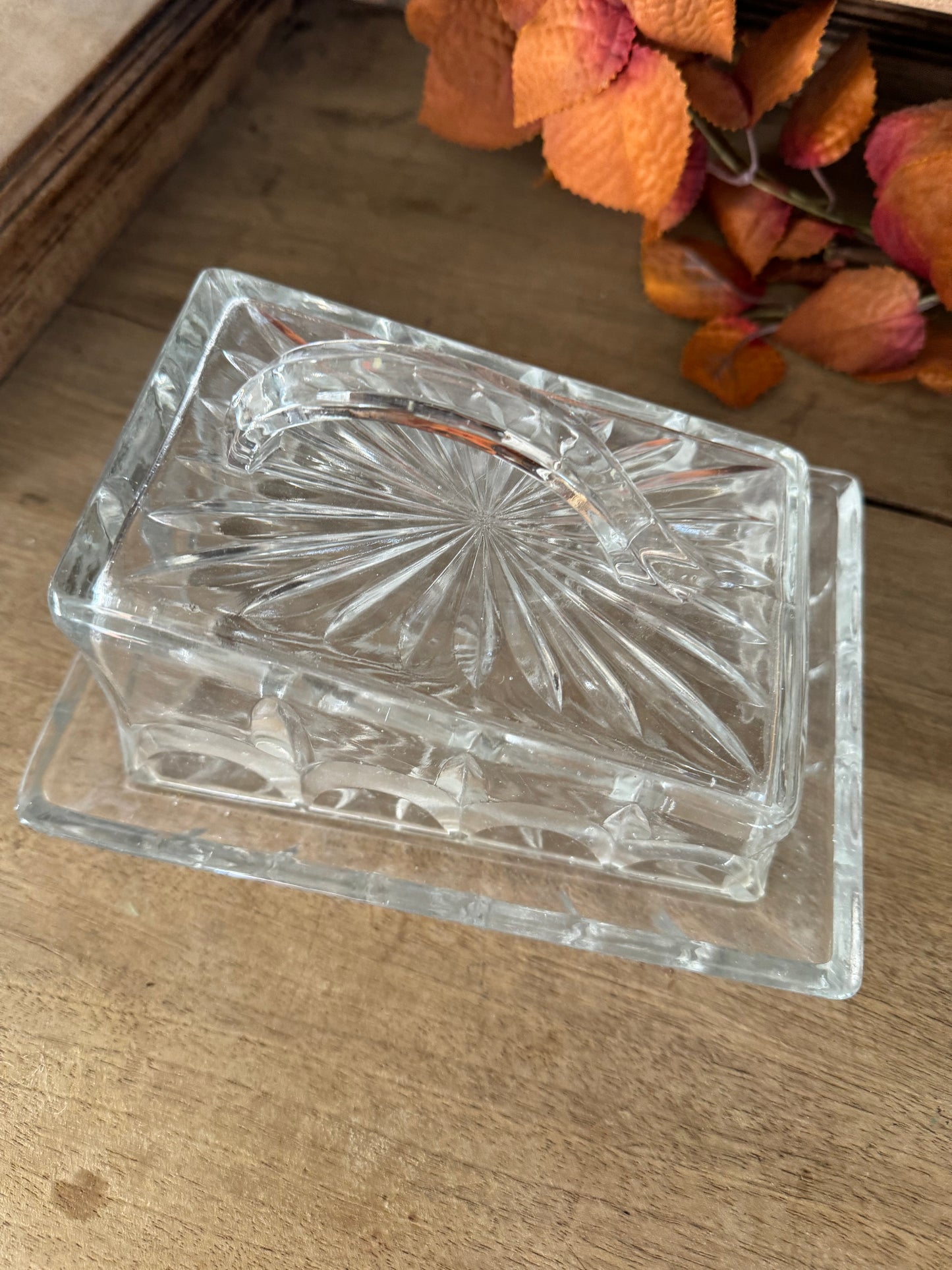 Vintage Victorian Style Glass Cheese Dish