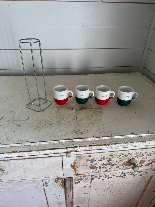 Set of 4 Christmas Mugs