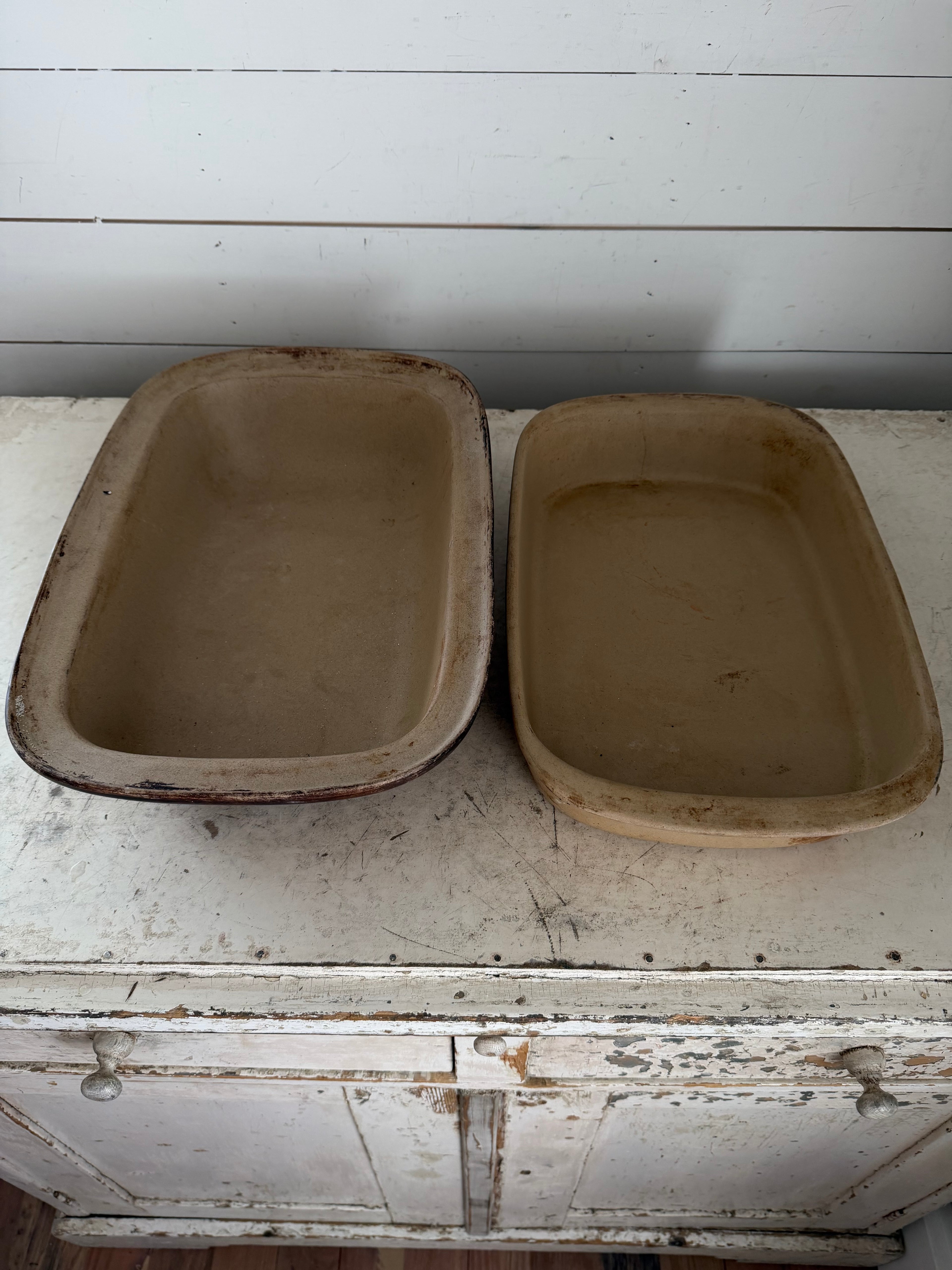Pampered Chef Family Heritage Collection Stoneware rectangular baker - Seasoned set