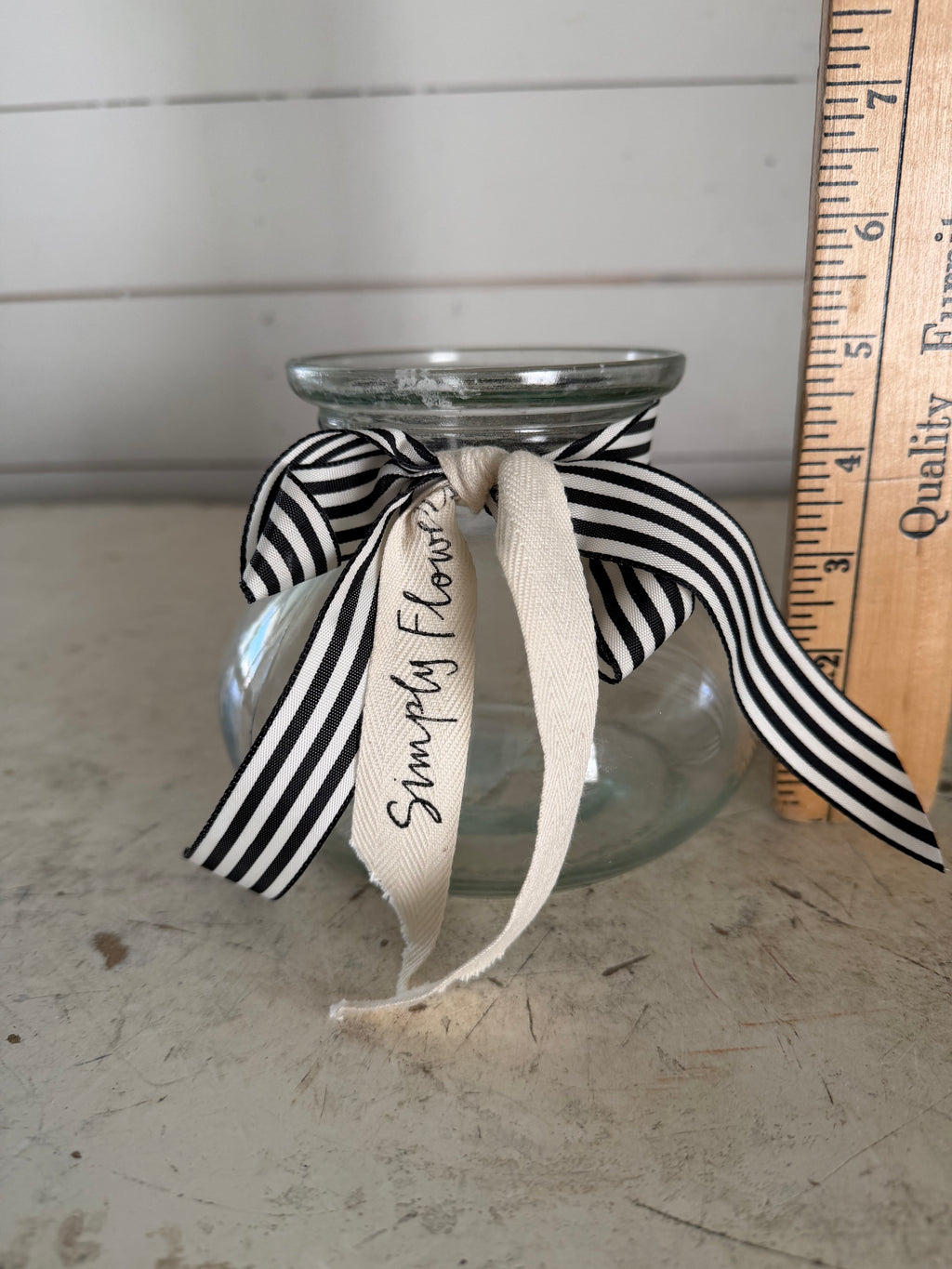 Round Bottom Glass Bud Vase