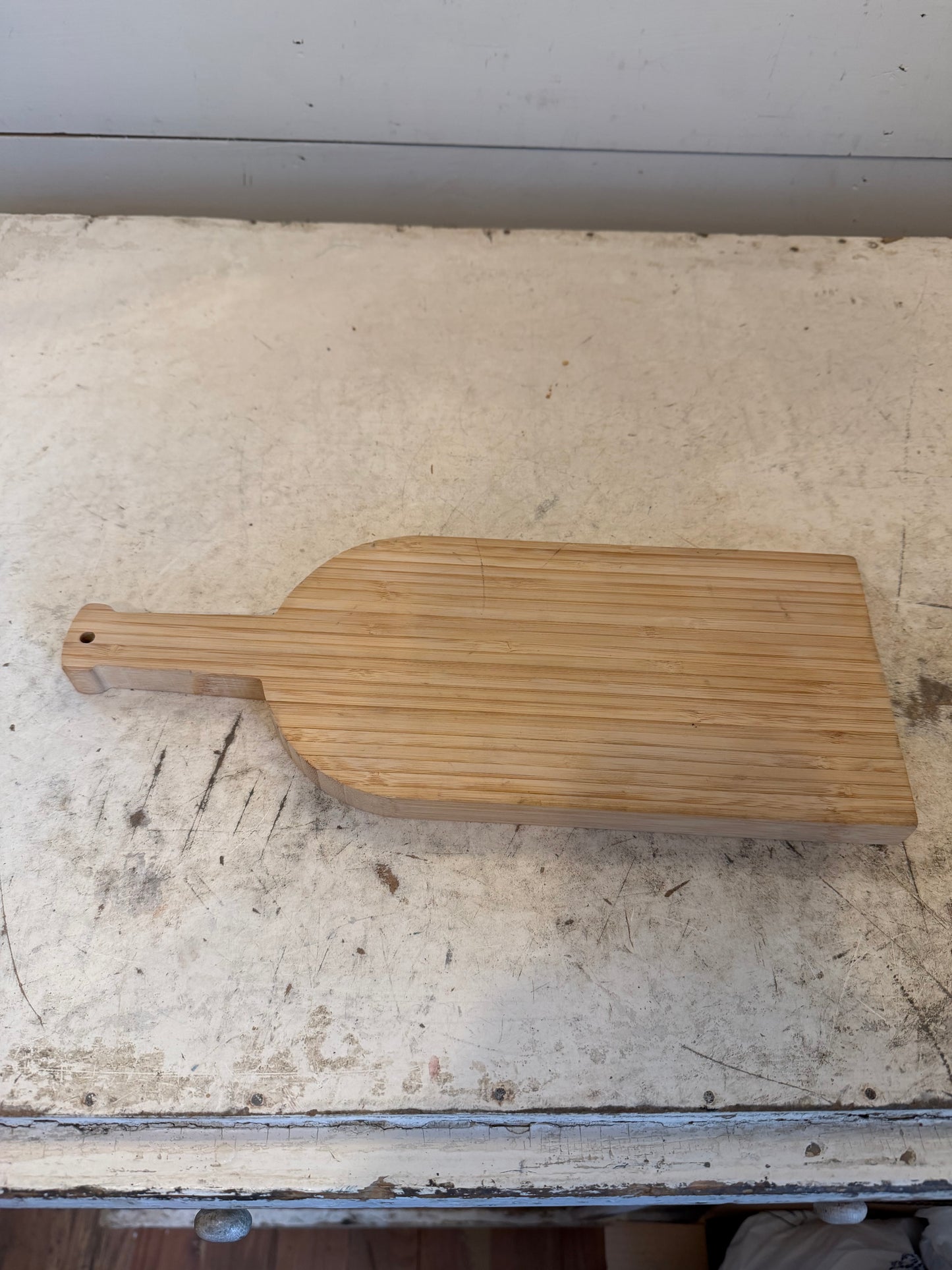 Bamboo cutting board - hand painted food safe on back