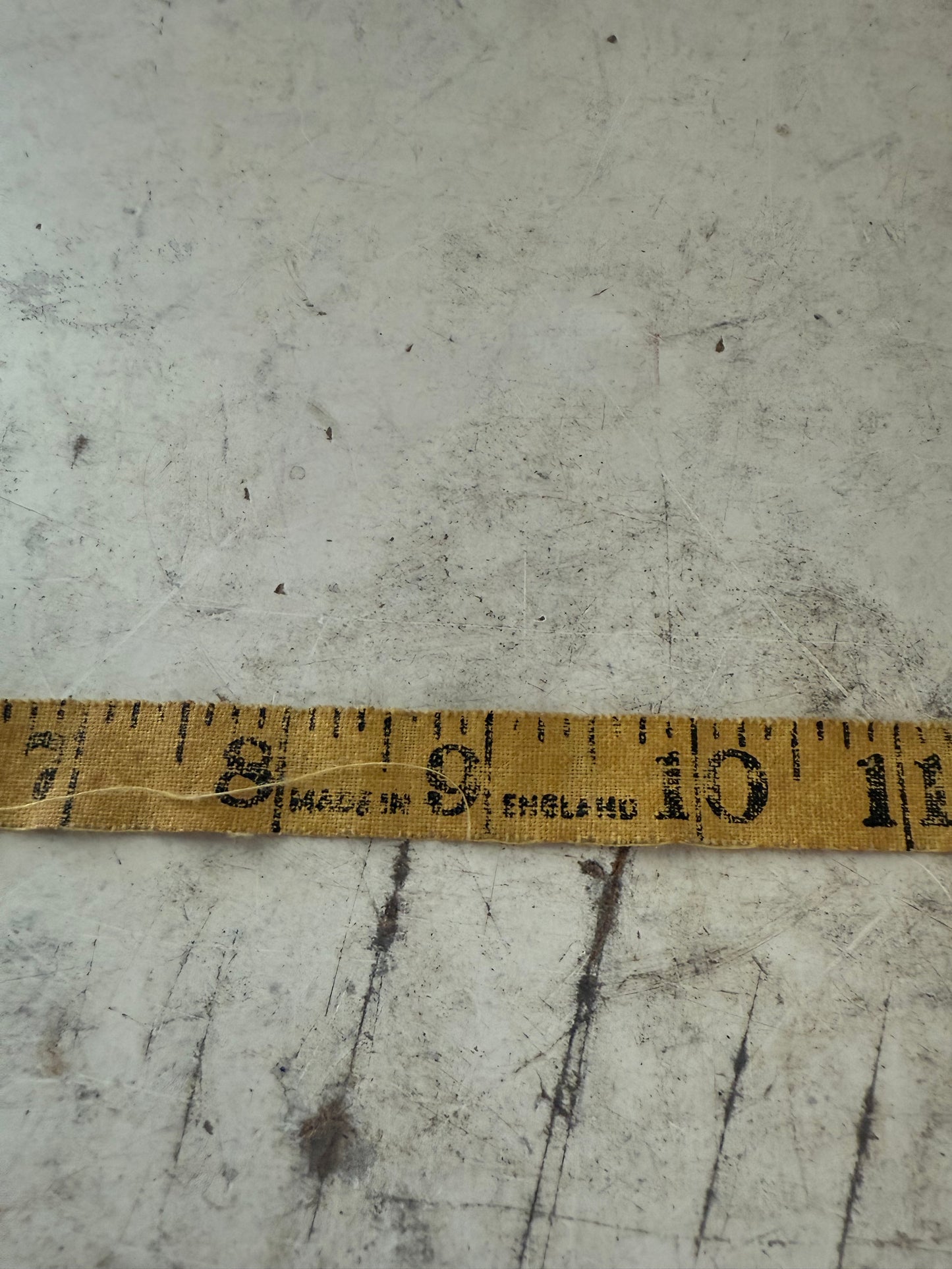 Vintage Dean tape measure - made in England yellow