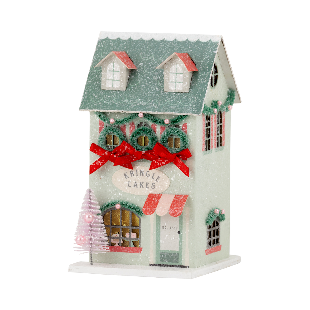 Cake Shoppe - Glitter Christmas village house