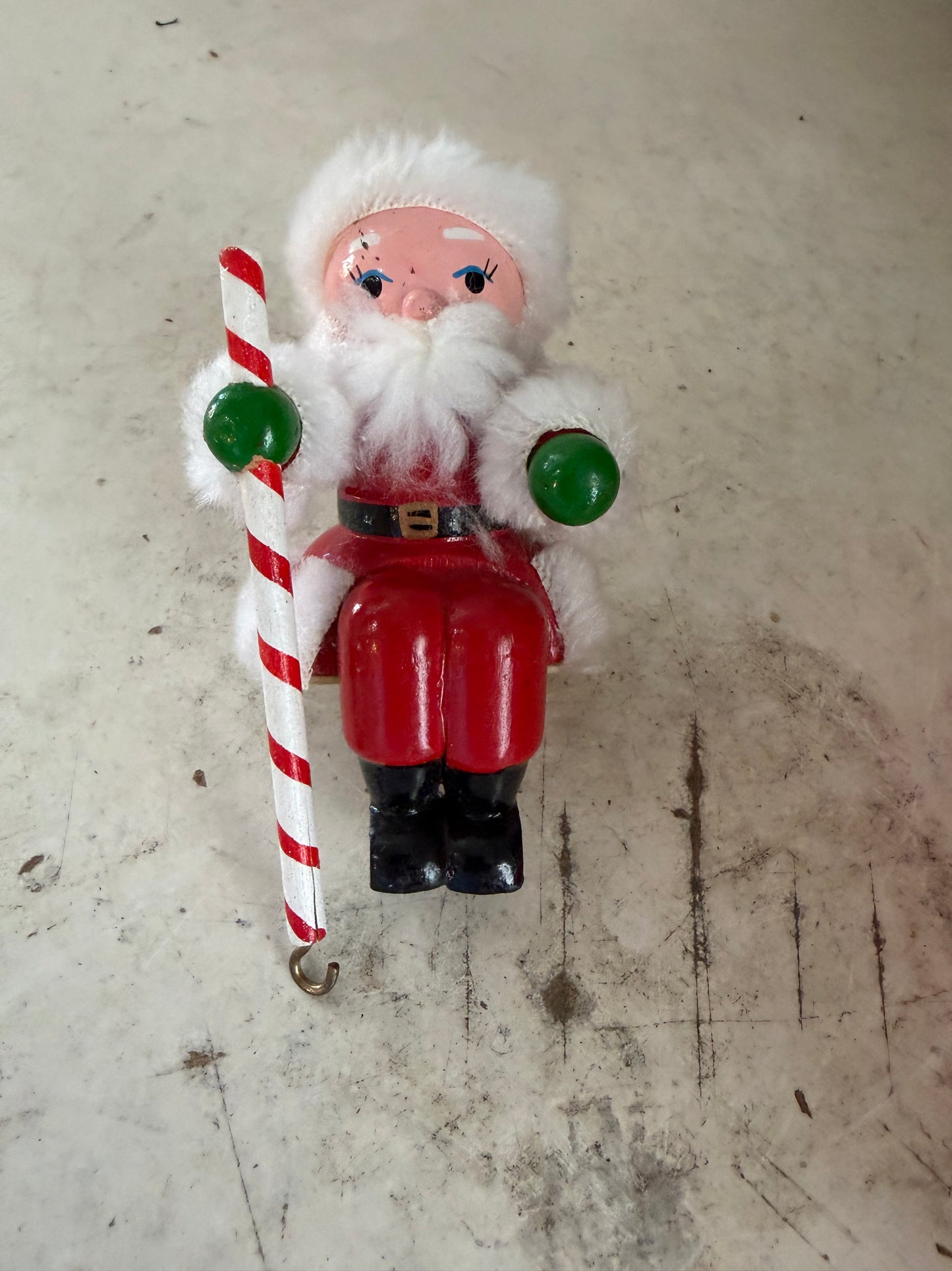Vintage wood shelf sitter, Santa