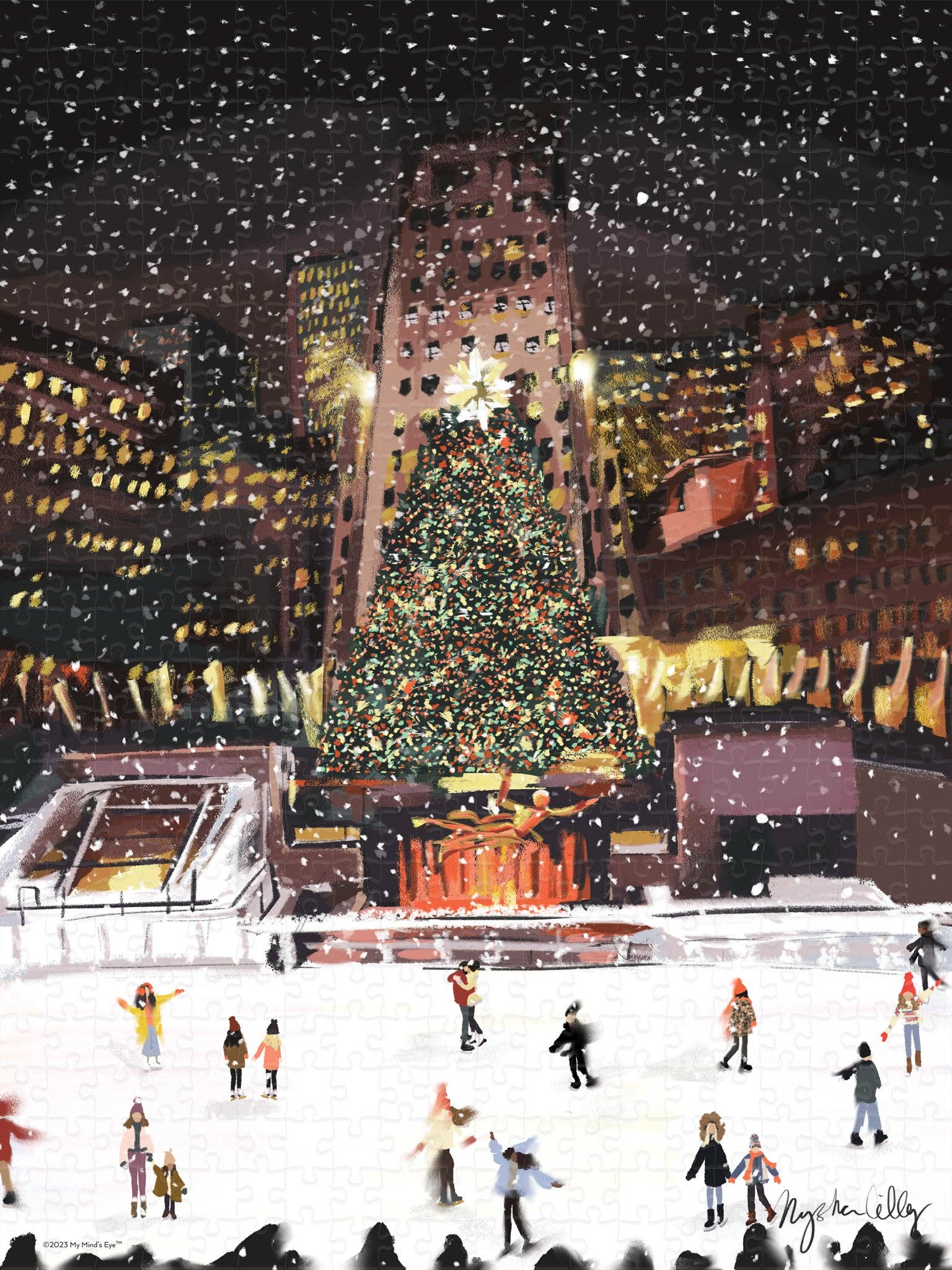Christmas Baubles In The City Puzzle