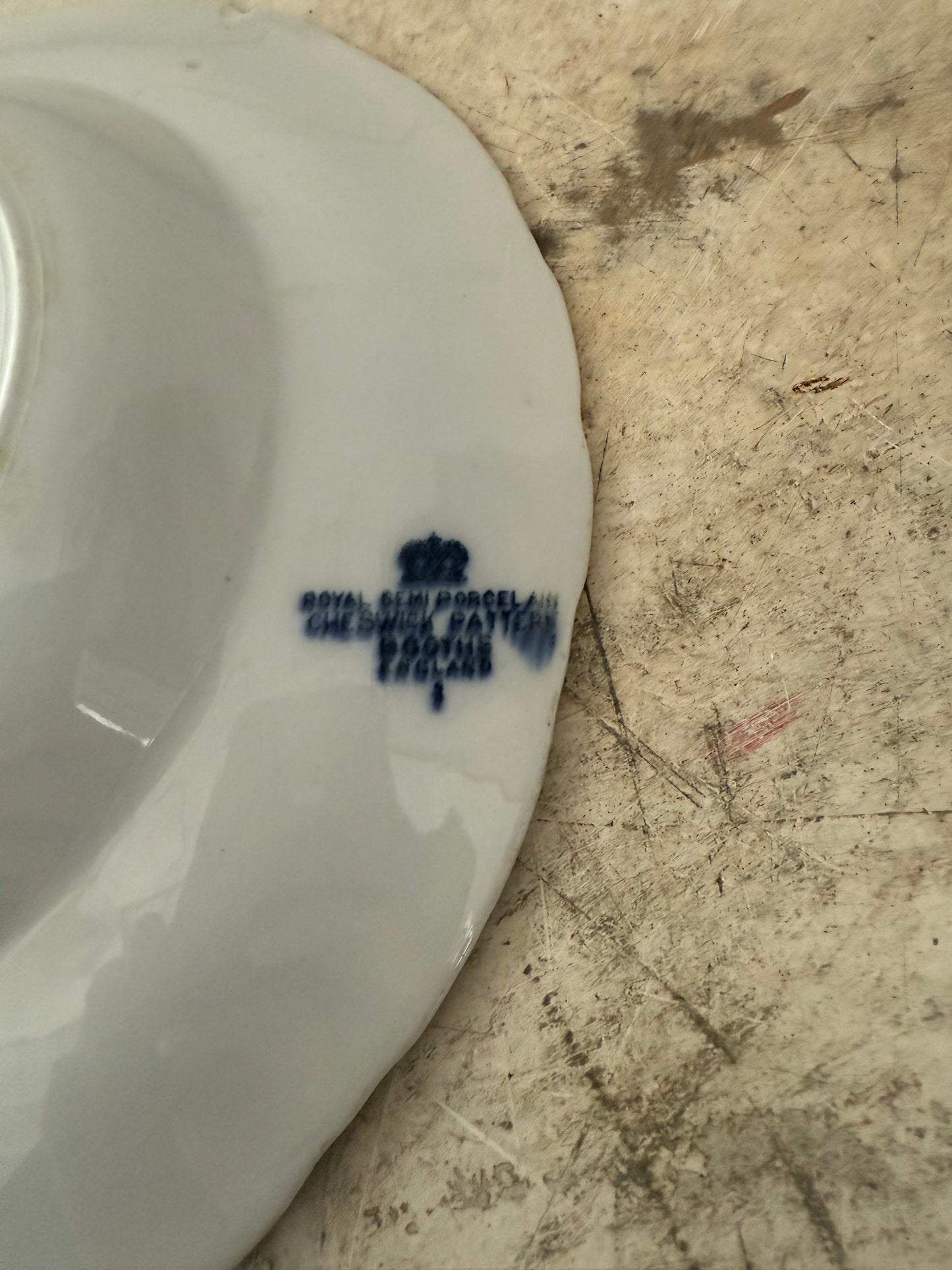 Antique Ironstone flow blue Booth's Cheswick pattern soup bowl as is see pictures