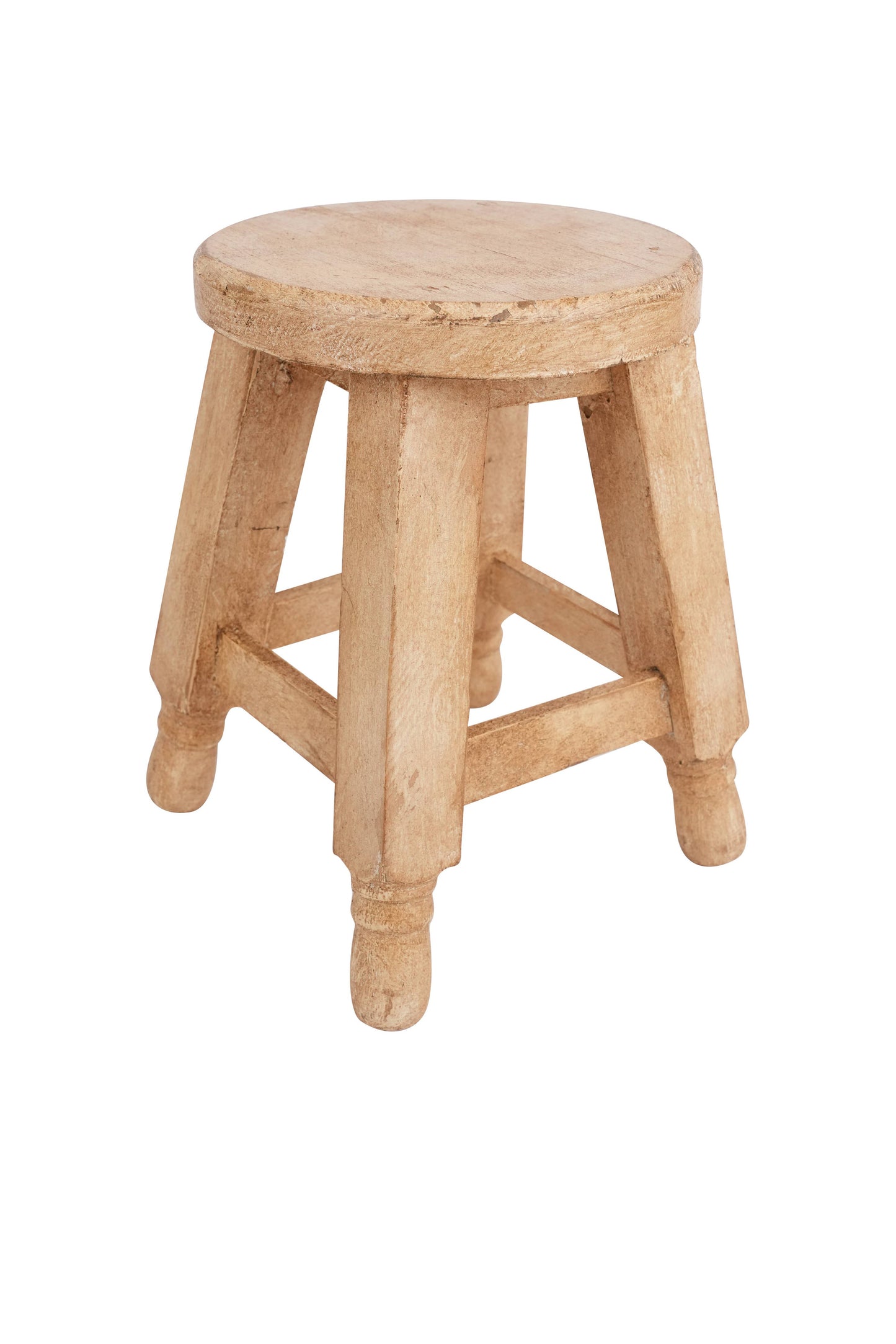 Monroe Farmhouse Stool-8x10 in-Rustic-Antiqued White-Monroe