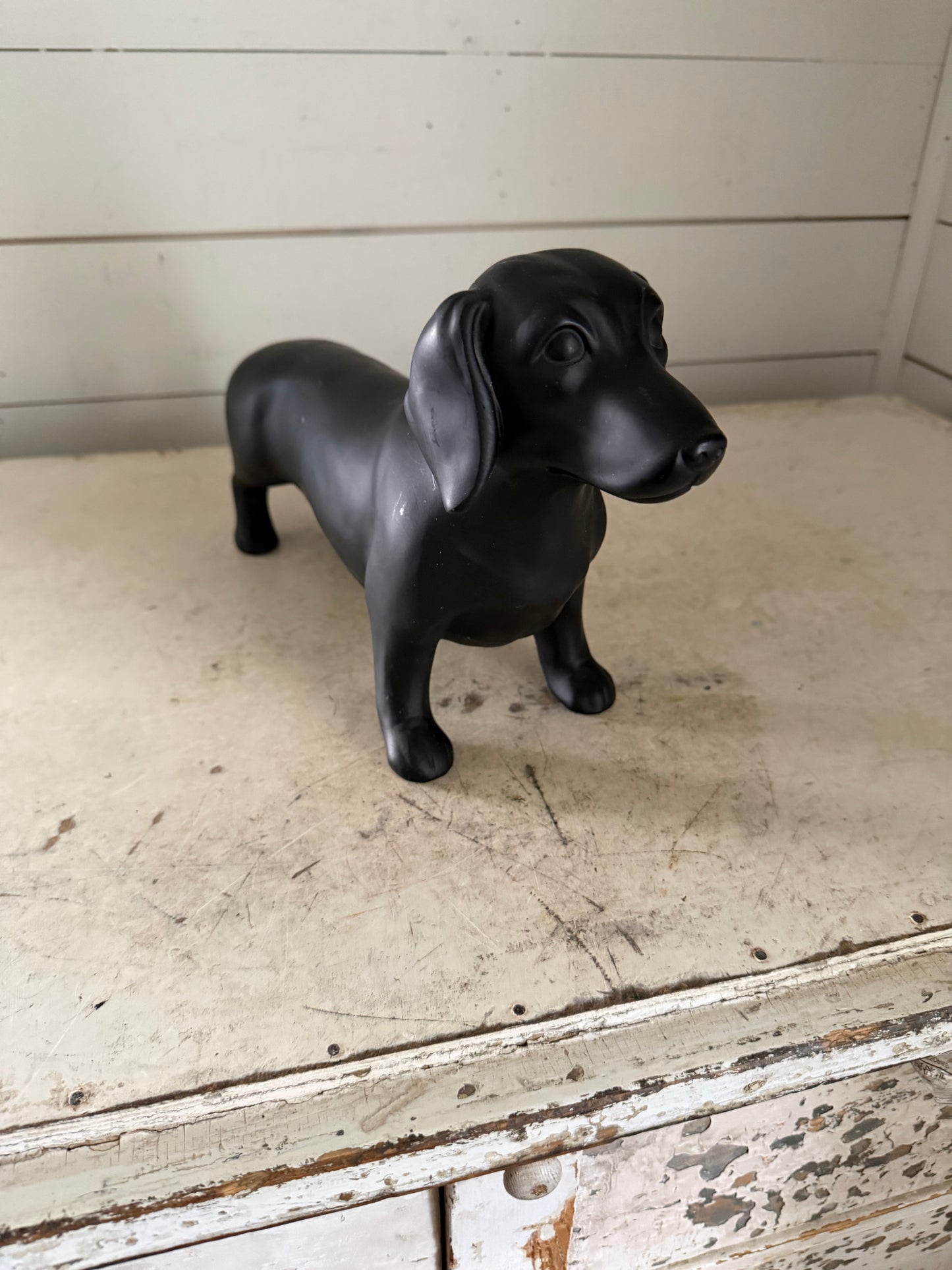 Dachshund Black Porcelain Figurine - Will Get Makeover