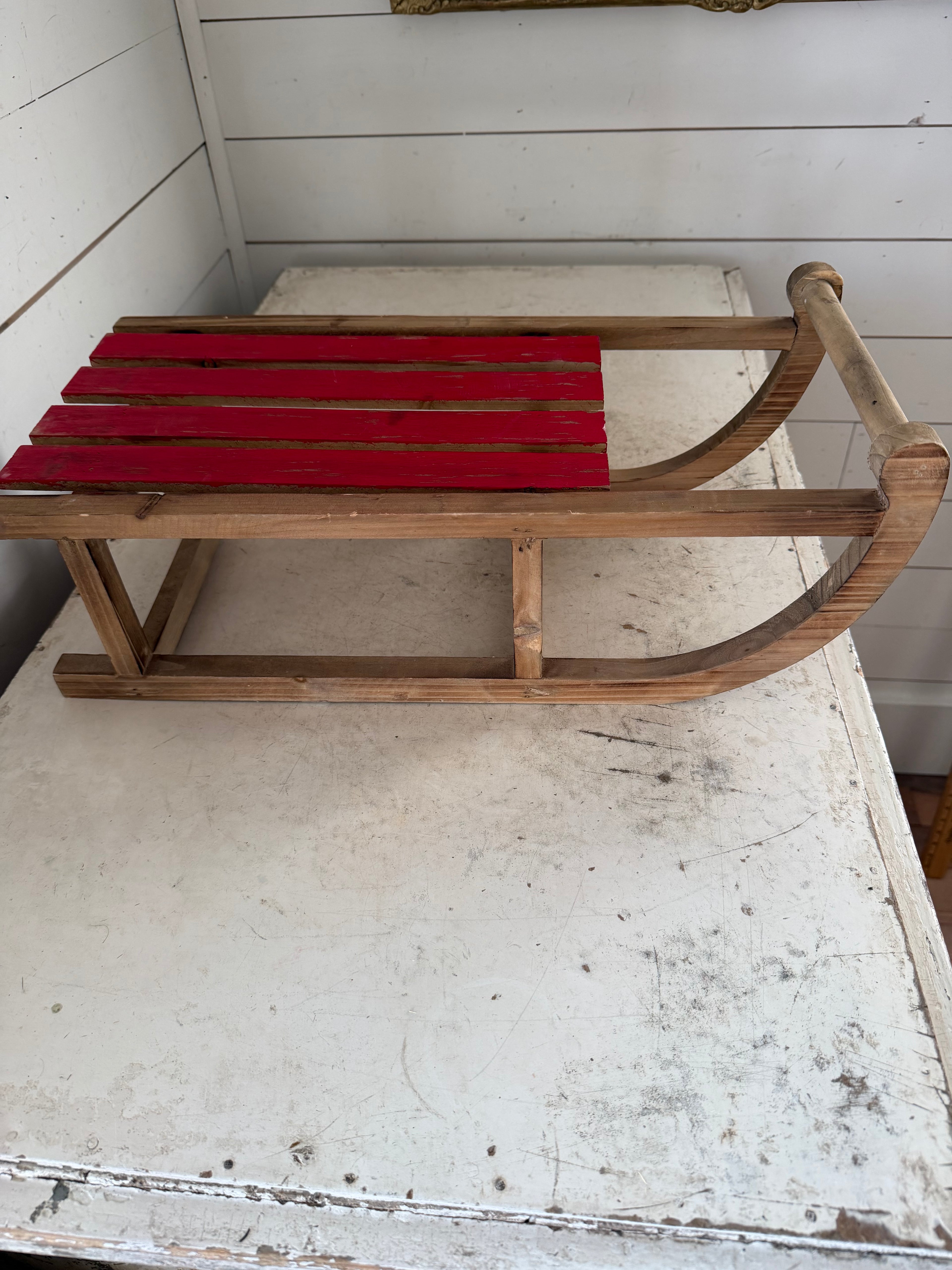 Vintage Wooden Doll Sled