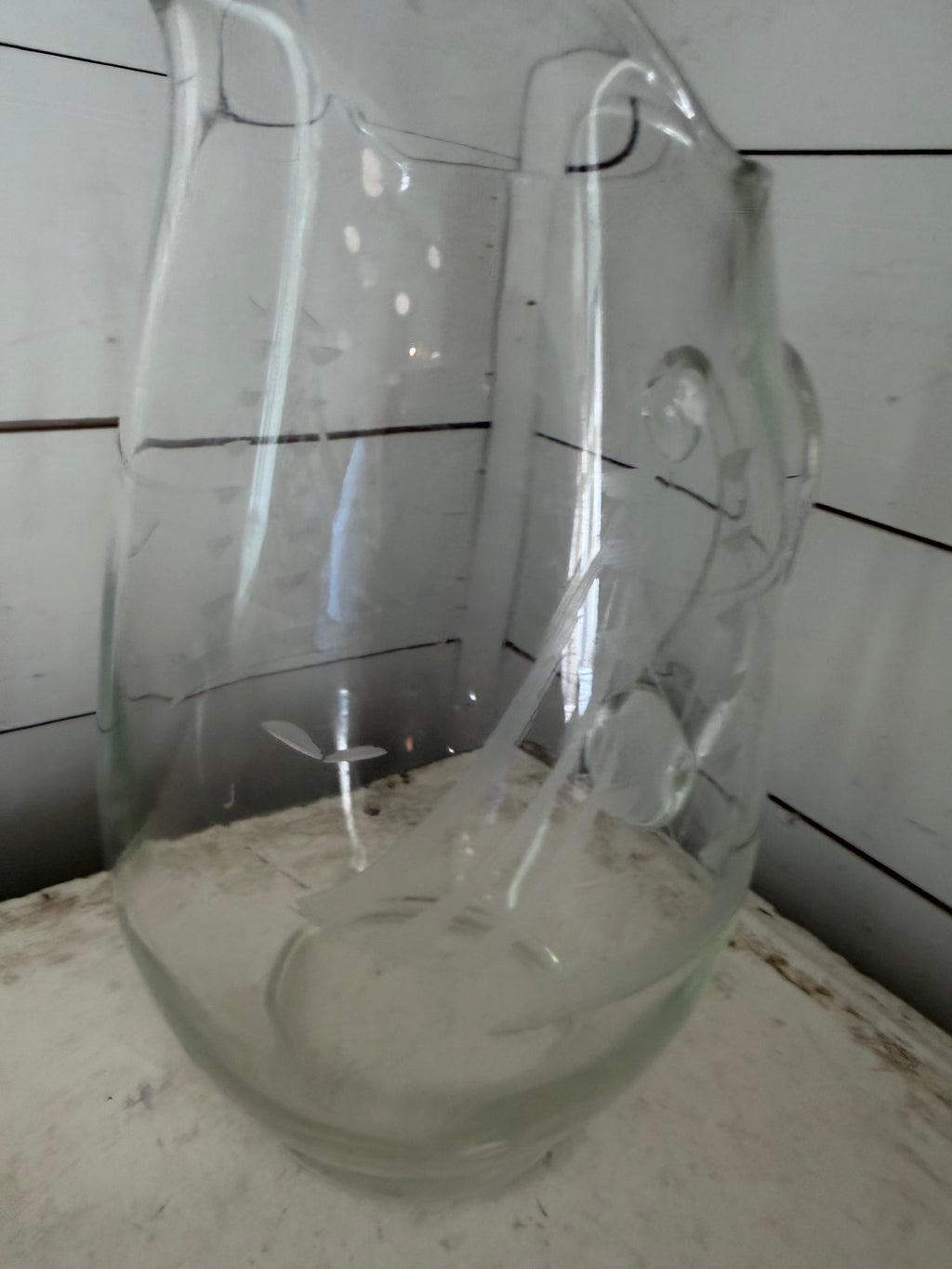 Clipper Collection 1/2 Gallon Etched Glass Pitcher - ship