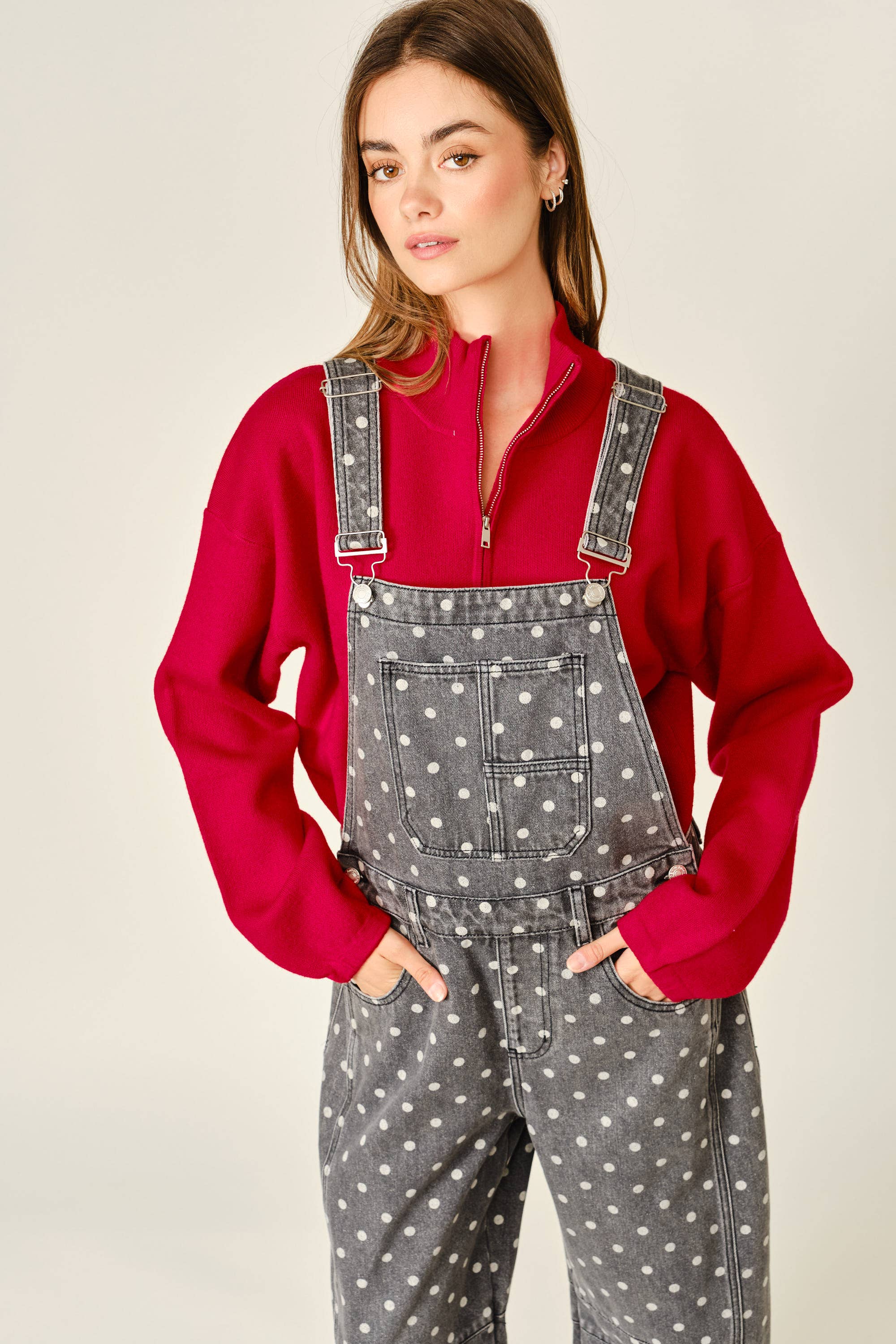 SLOUCHY RELAX FIT DENIM OVERALL