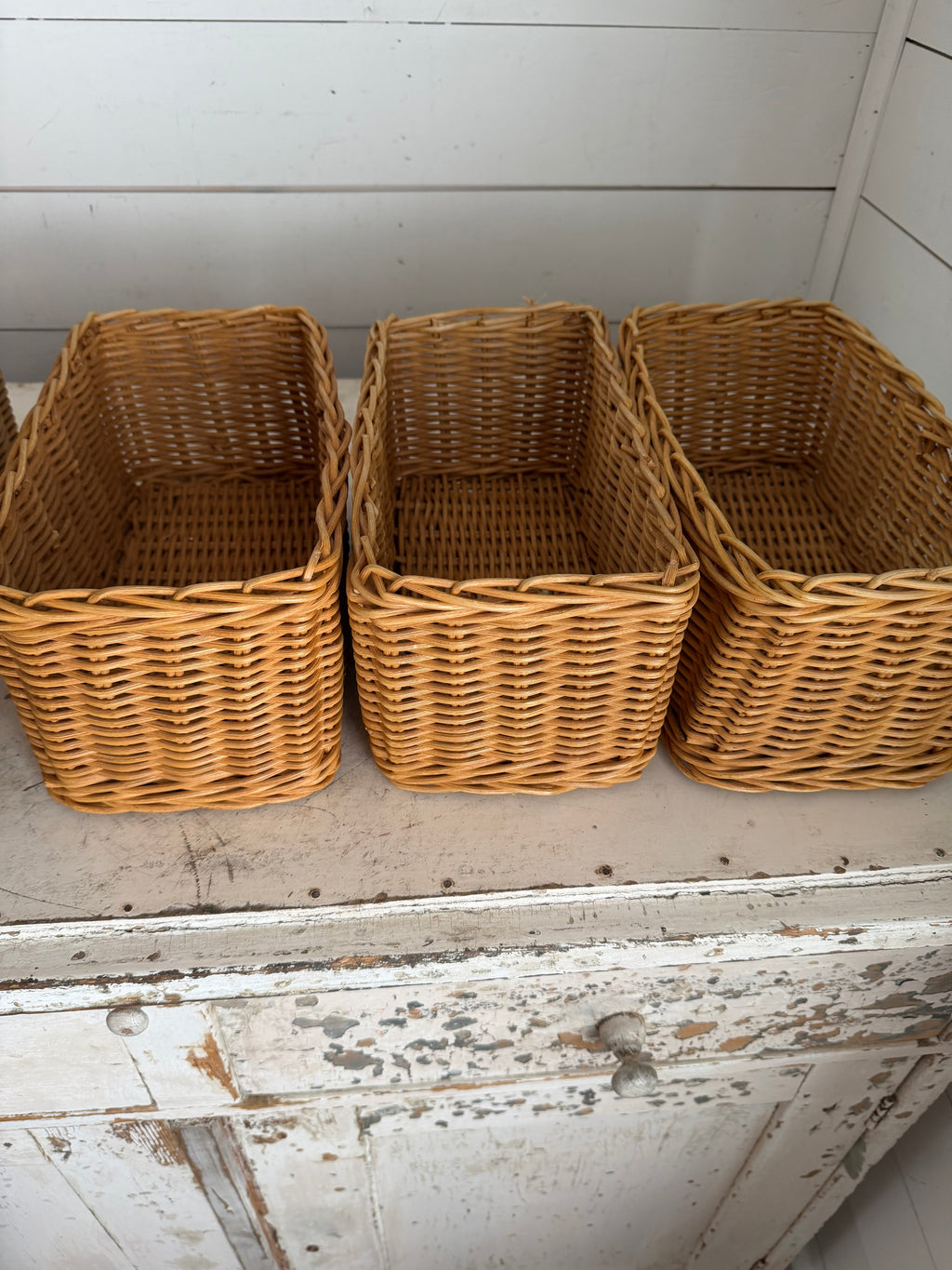 Woven Ratan Storage Baskets - Sold Individually