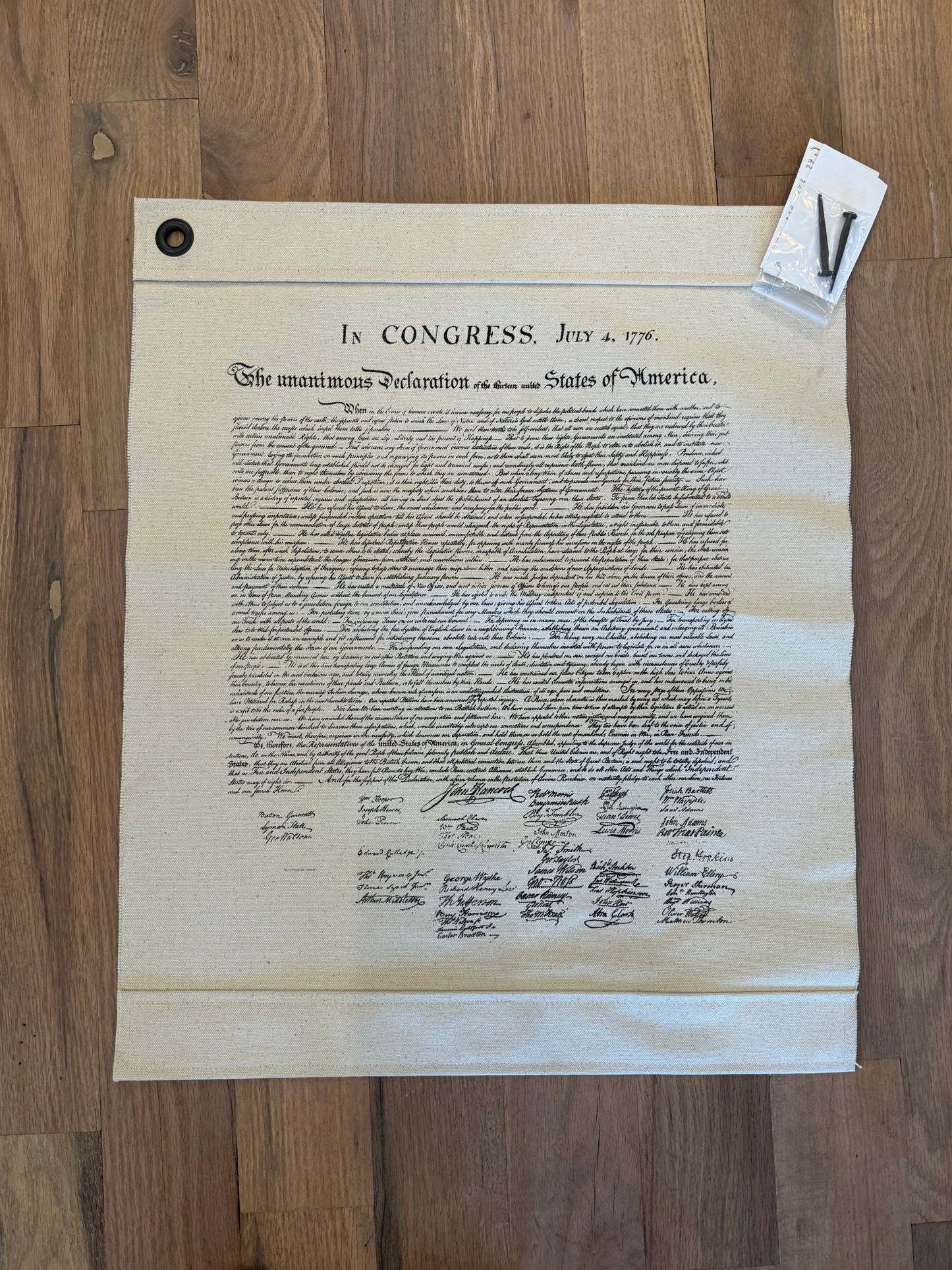 Canvas Wall Art Declaration of Independance