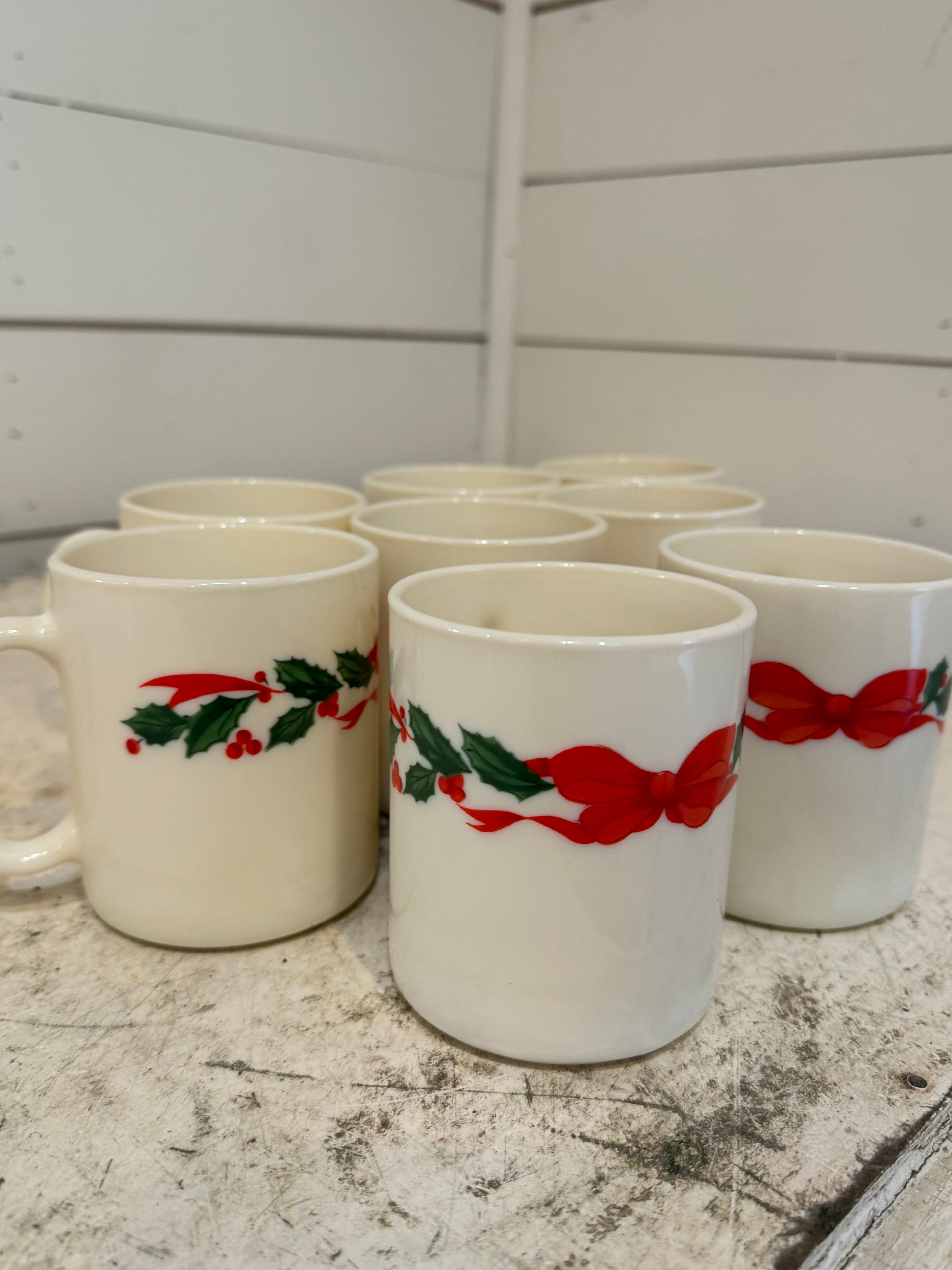 Vintage Arcopal France Christmas Mug- sold individually