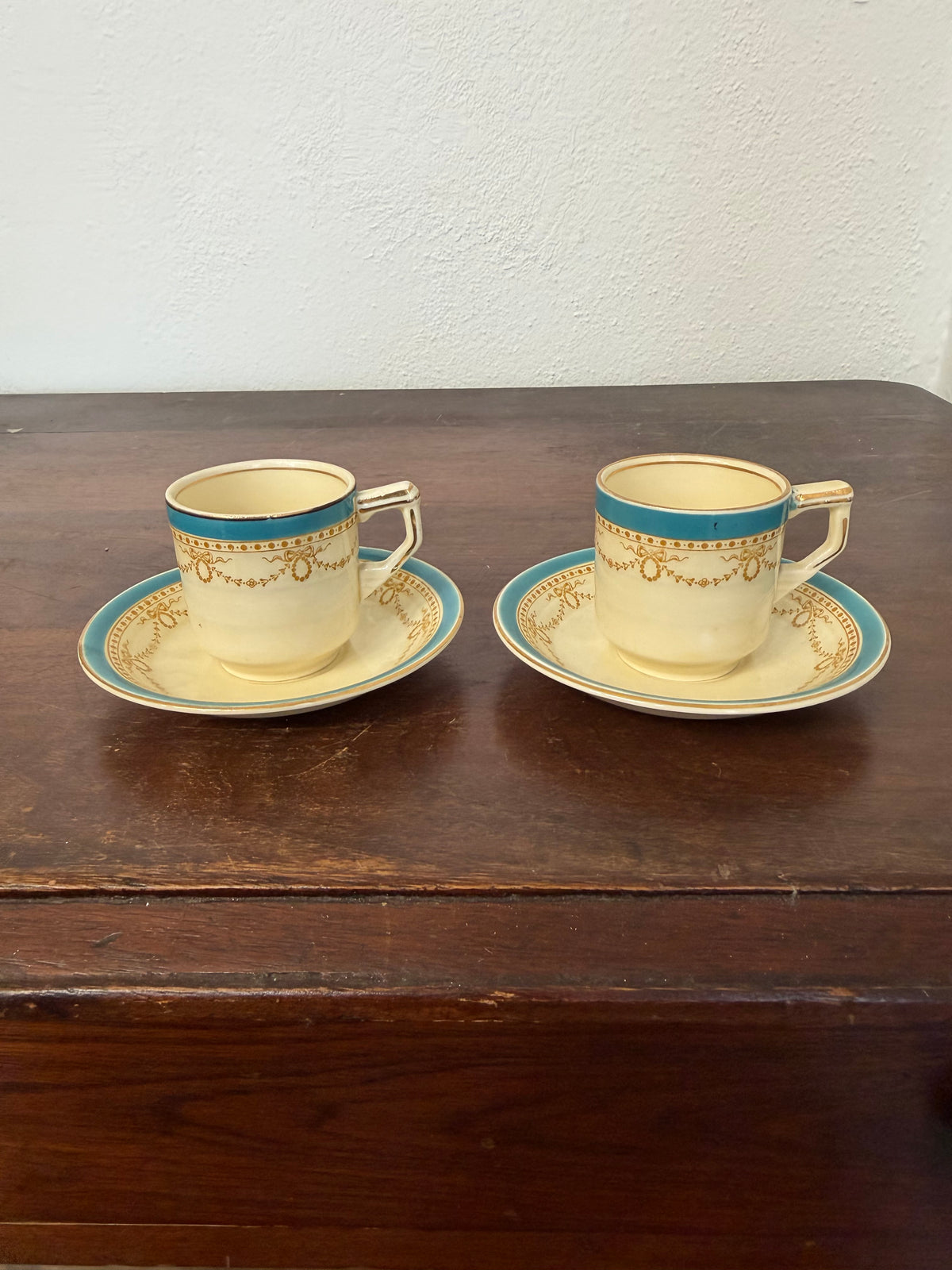 Antique Demitasse Cups and Dunrobin Pattern W.H. Grindley & Co - Each set sold separately