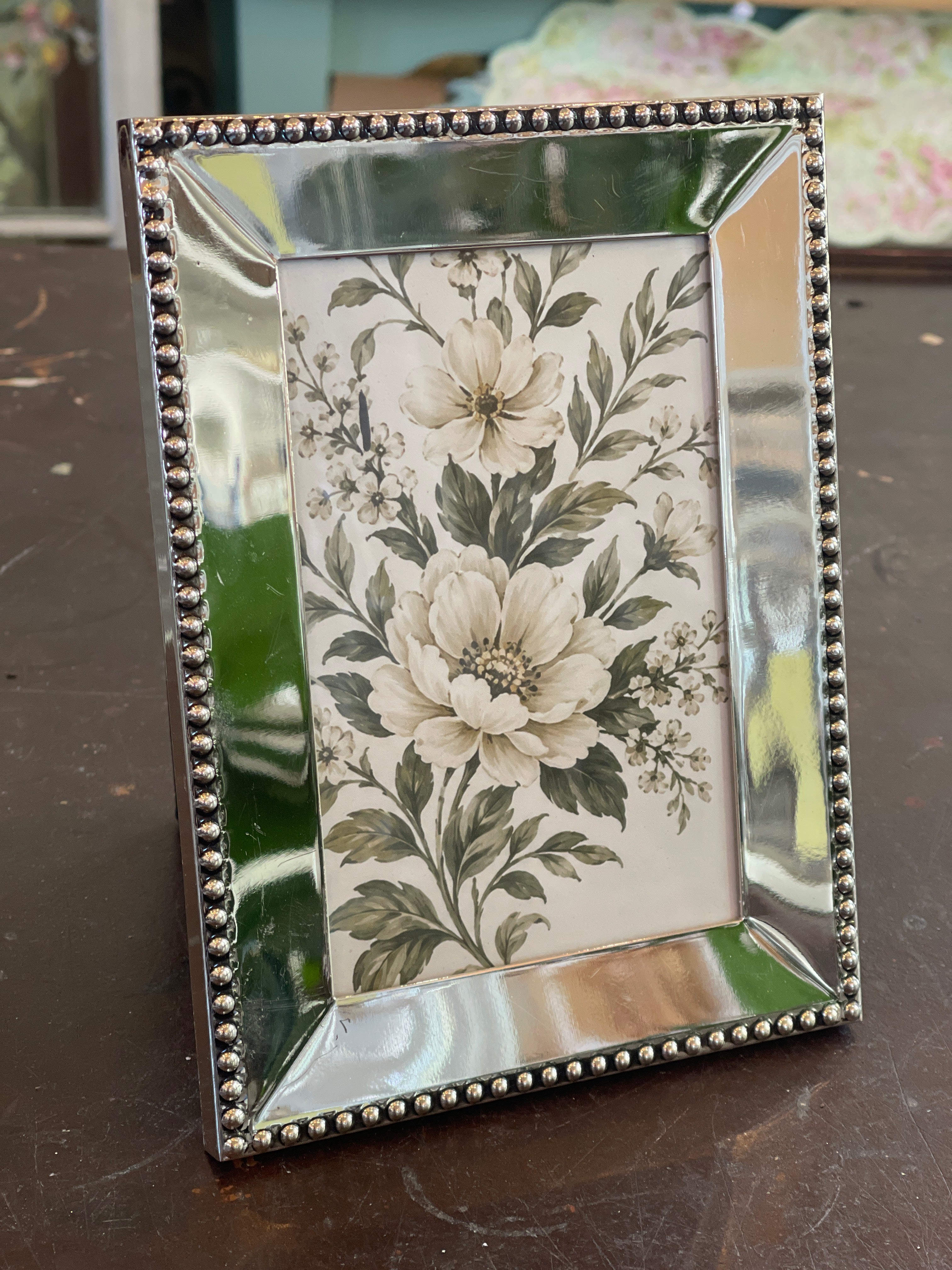Mirror frame with art