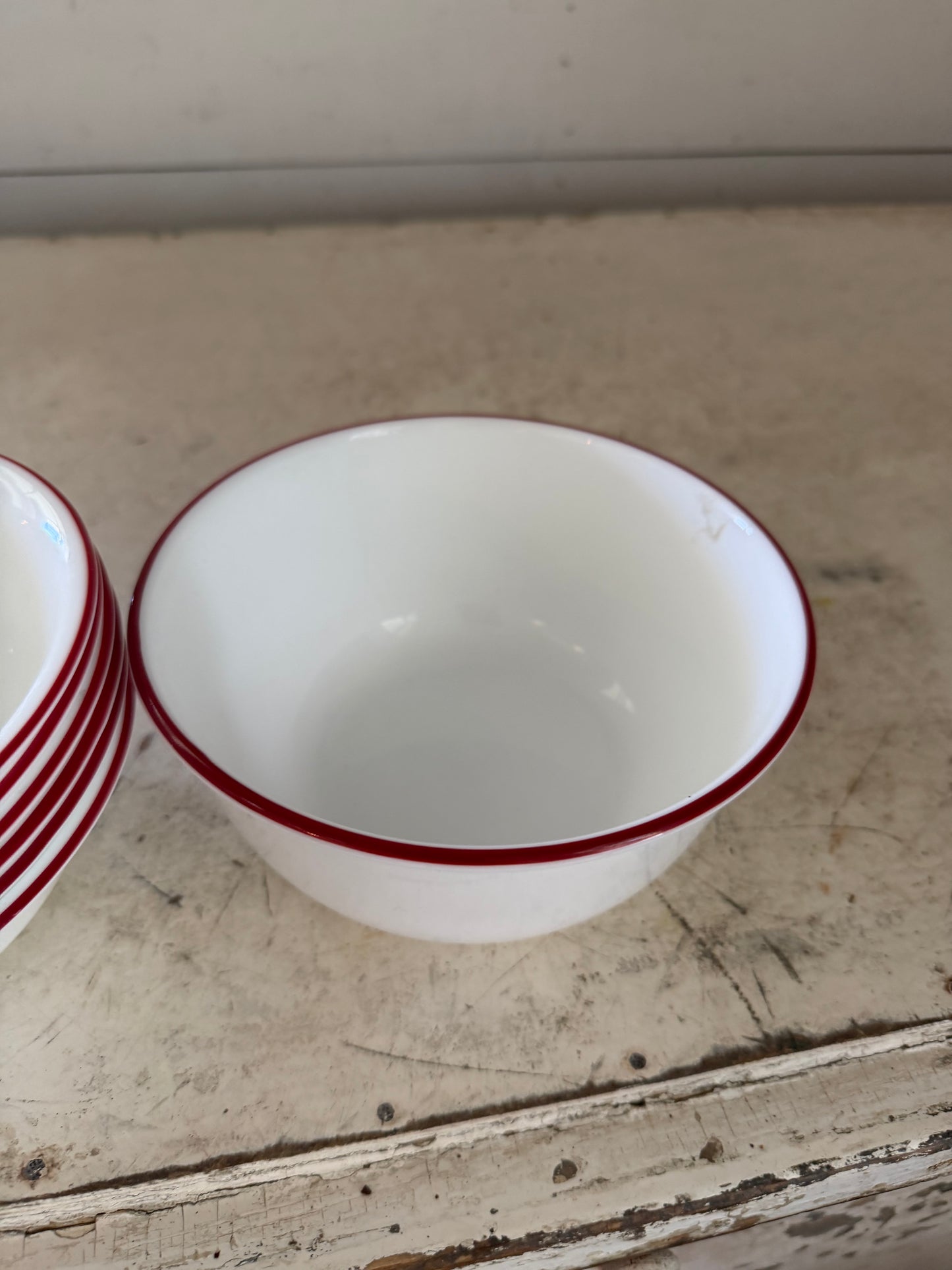 Corelle Red banded bowl sold individually