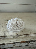 Floral Taper Candle Holder Porcelain White Ardalt Lenwile Flowers Stopper Japan as is one petal chipped