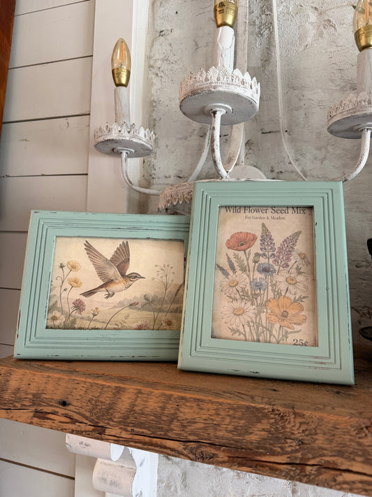 Hand Painted 9” wood Frame Sold Individually