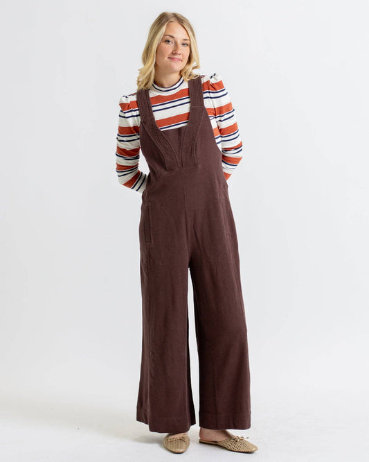 Perfect Balance Dark Brown Sleeveless Jumpsuit