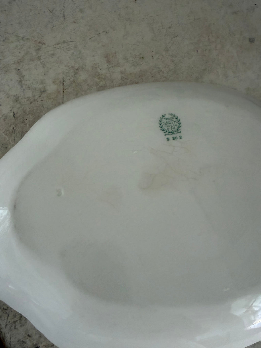 Vintage porcelain platter with flowers