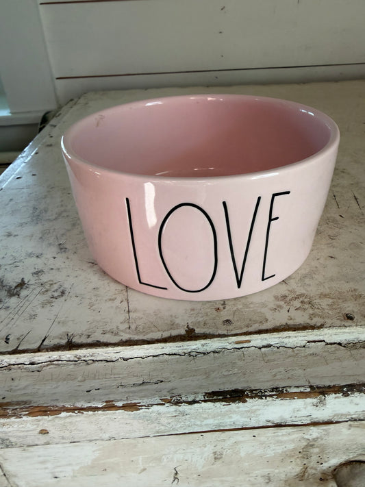 Rae Dunn Love Pet Bowl