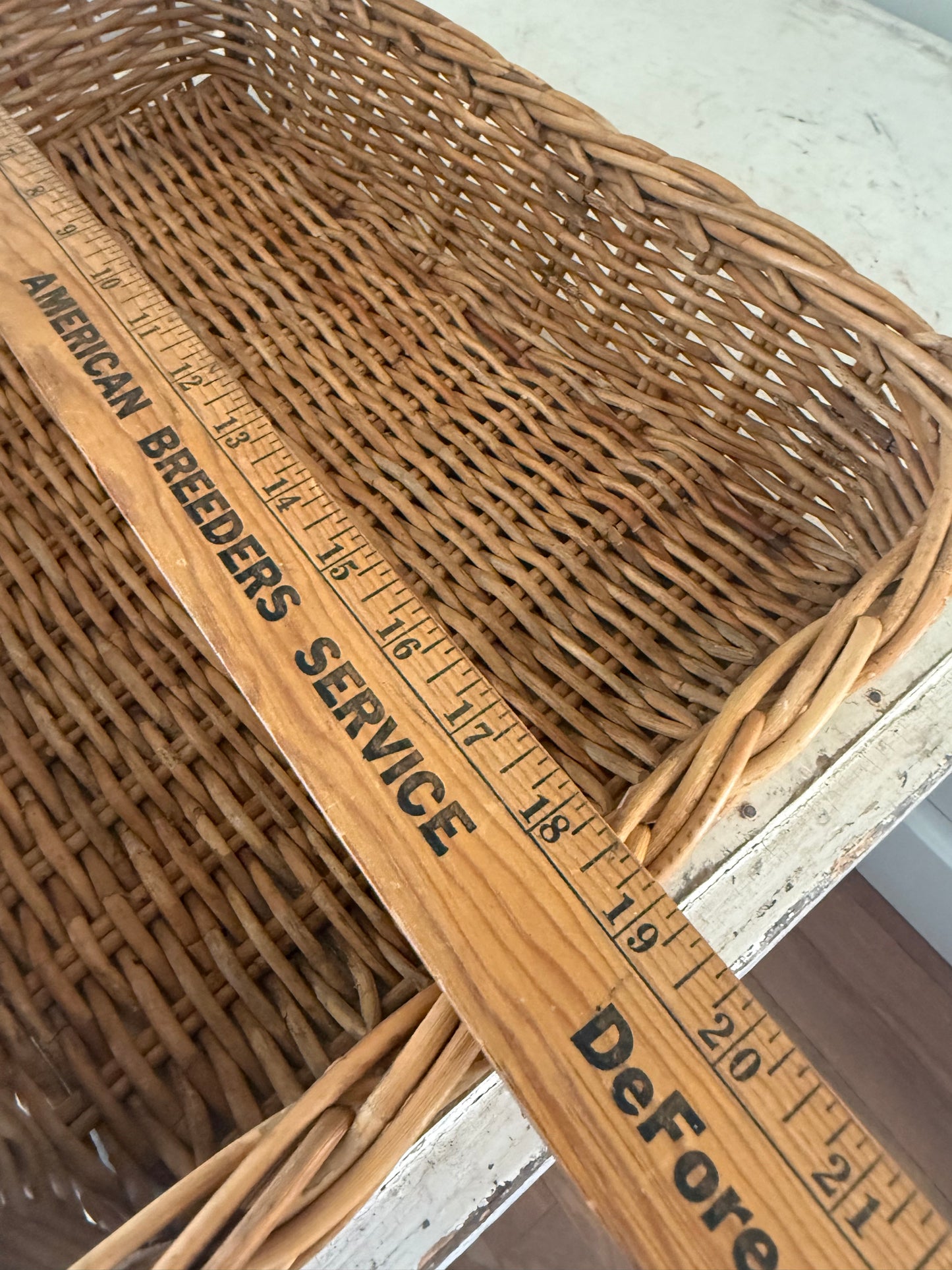 Vintage English Woven Bread Basket