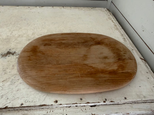 Dished out wood bowl will get oiled