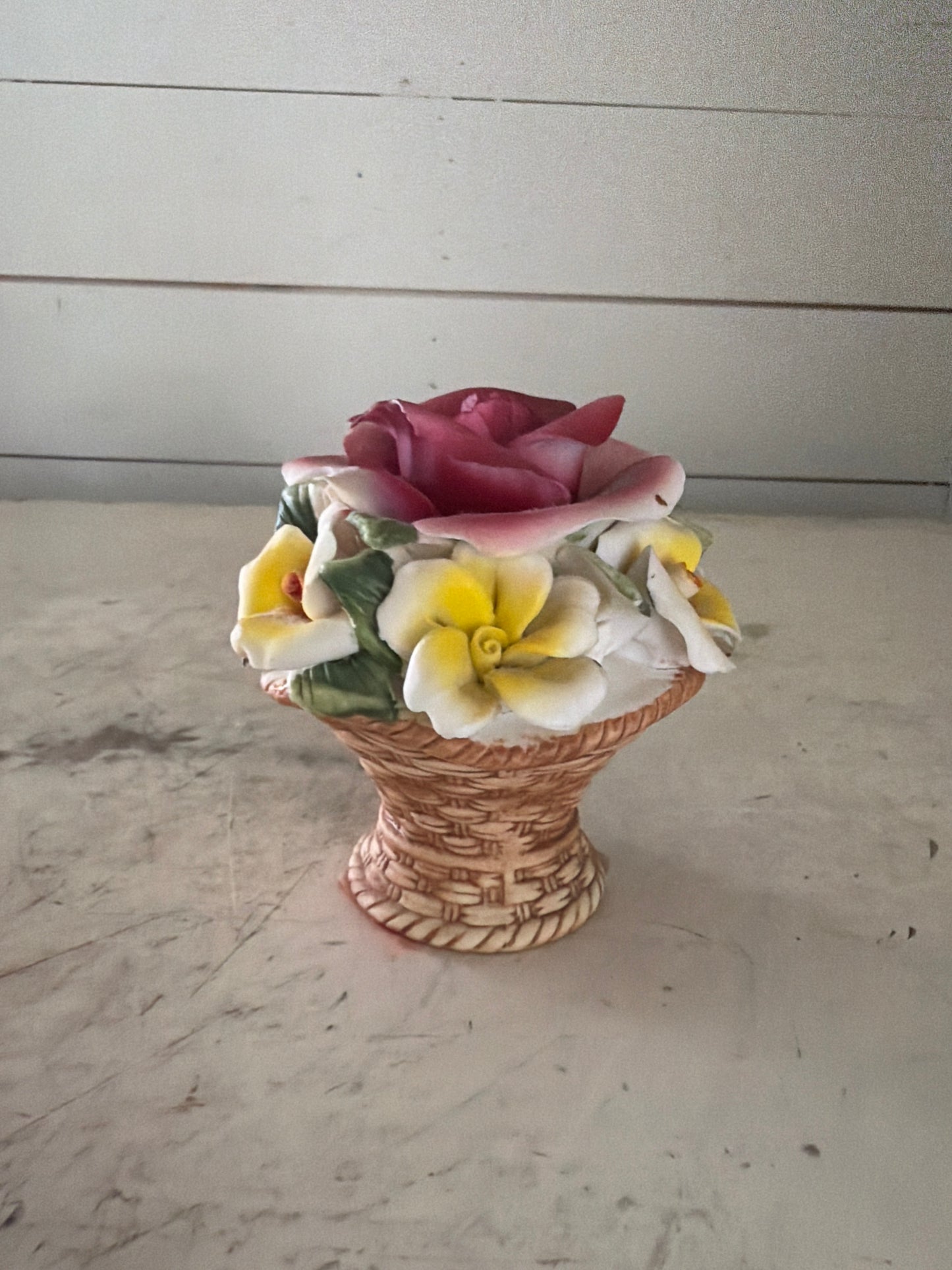 Ceramic flower basket