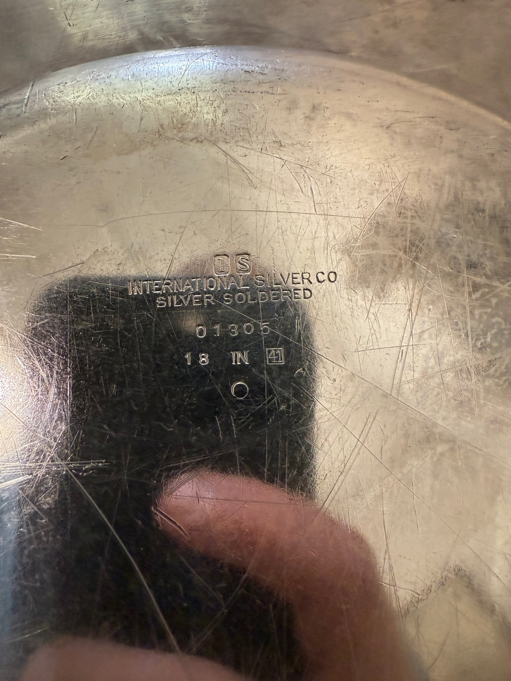 Large oval international silver Co platter