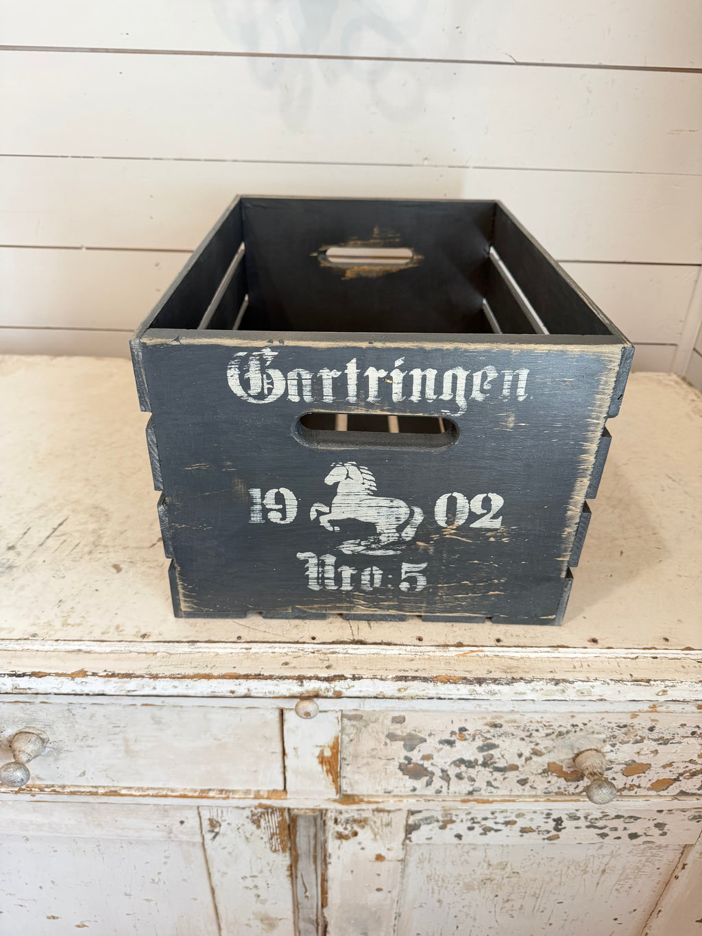 Painted and Stenciled Crate - Sold Individually, Chosen at random