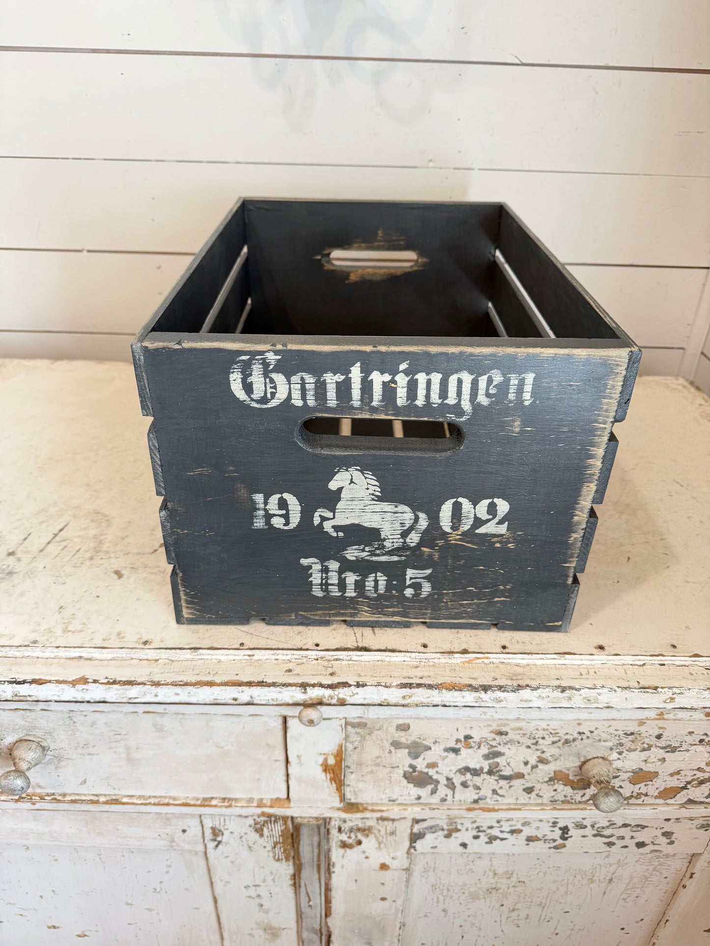 Painted and Stenciled Crate - Sold Individually, Chosen at random