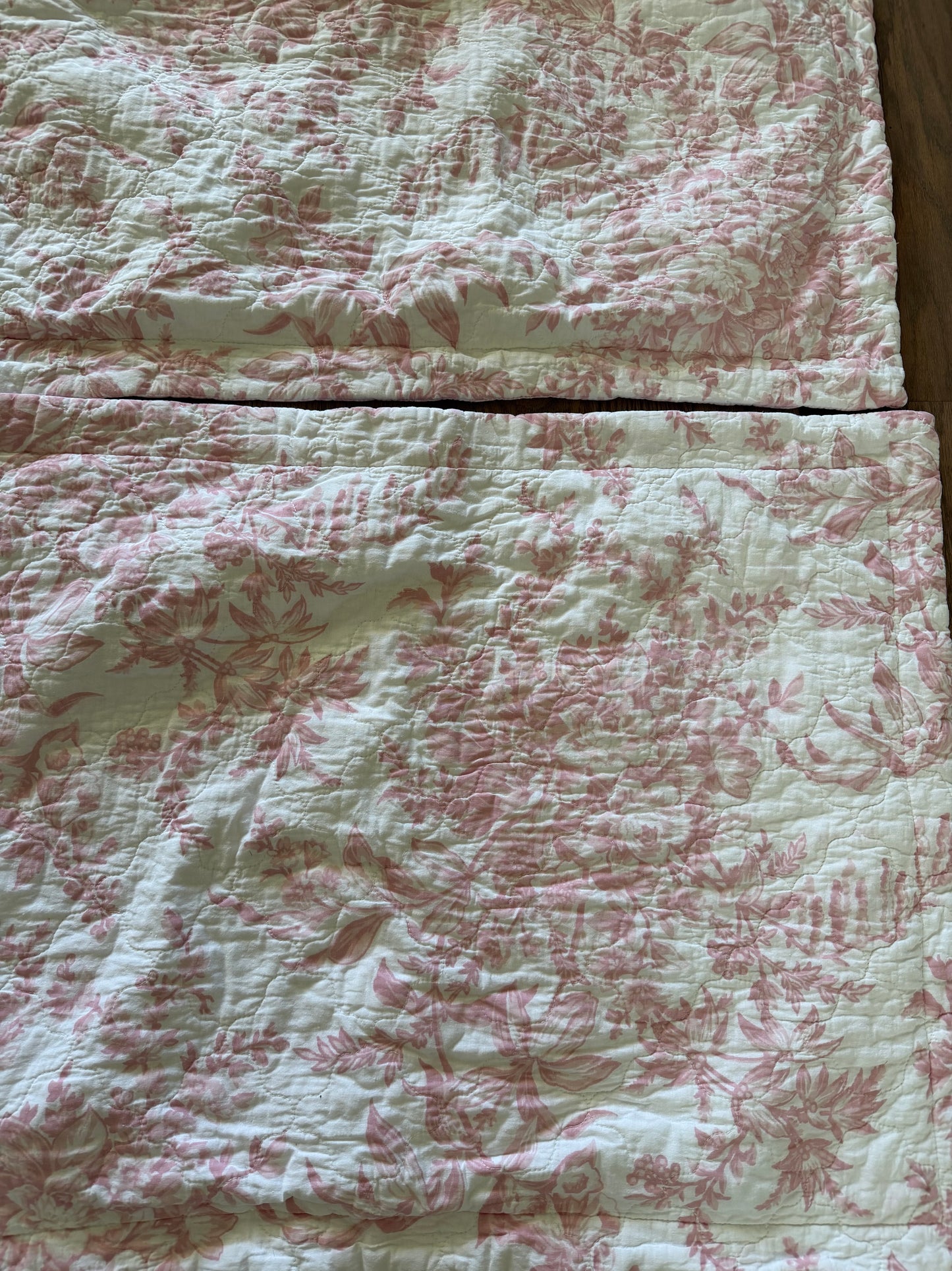 Pink Laura Ashley set of pillow shams