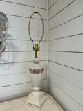 Vintage Floral Lamp with ceramic 3D floral Capodimonte Style