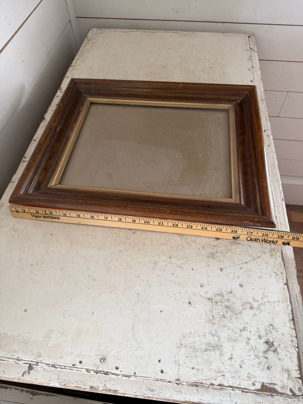 Vintage 14x11 Wood Frame - Will get makeover and print