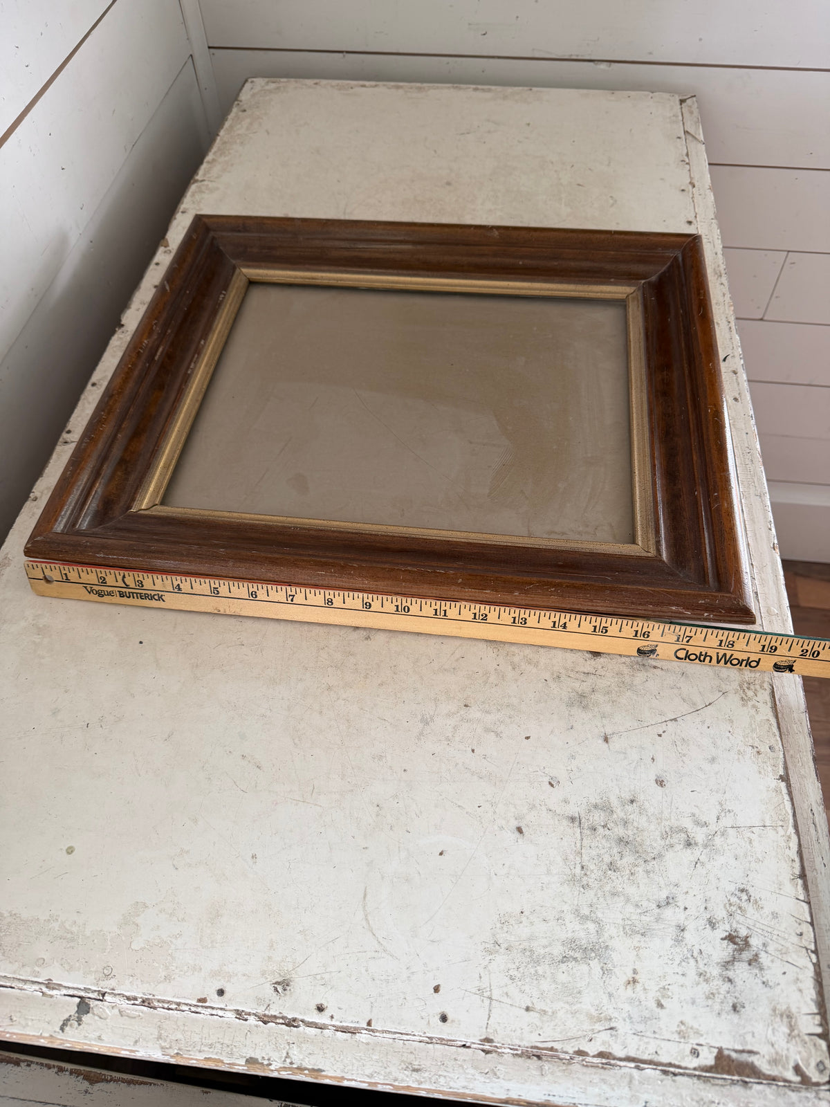 Vintage 14x11 Wood Frame - Will get makeover and print