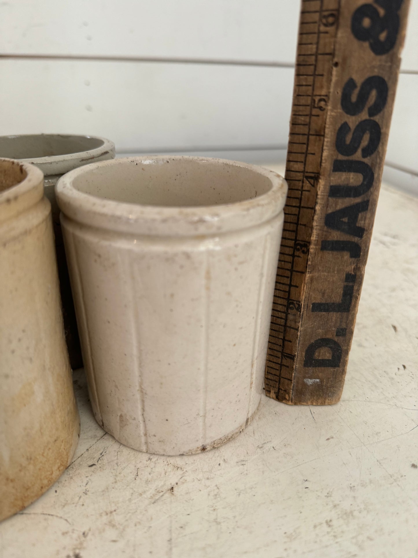 Antique English Stoneware Preserves Jars Sold Individually Crock - jam pot - marmalade pot