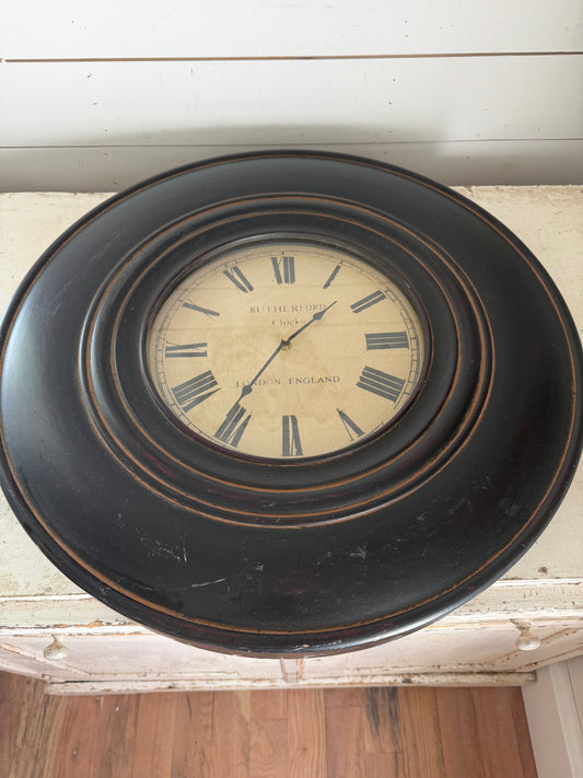 Round Chunky Wood Frame - Will Get Makeover and Art Instead of Clock