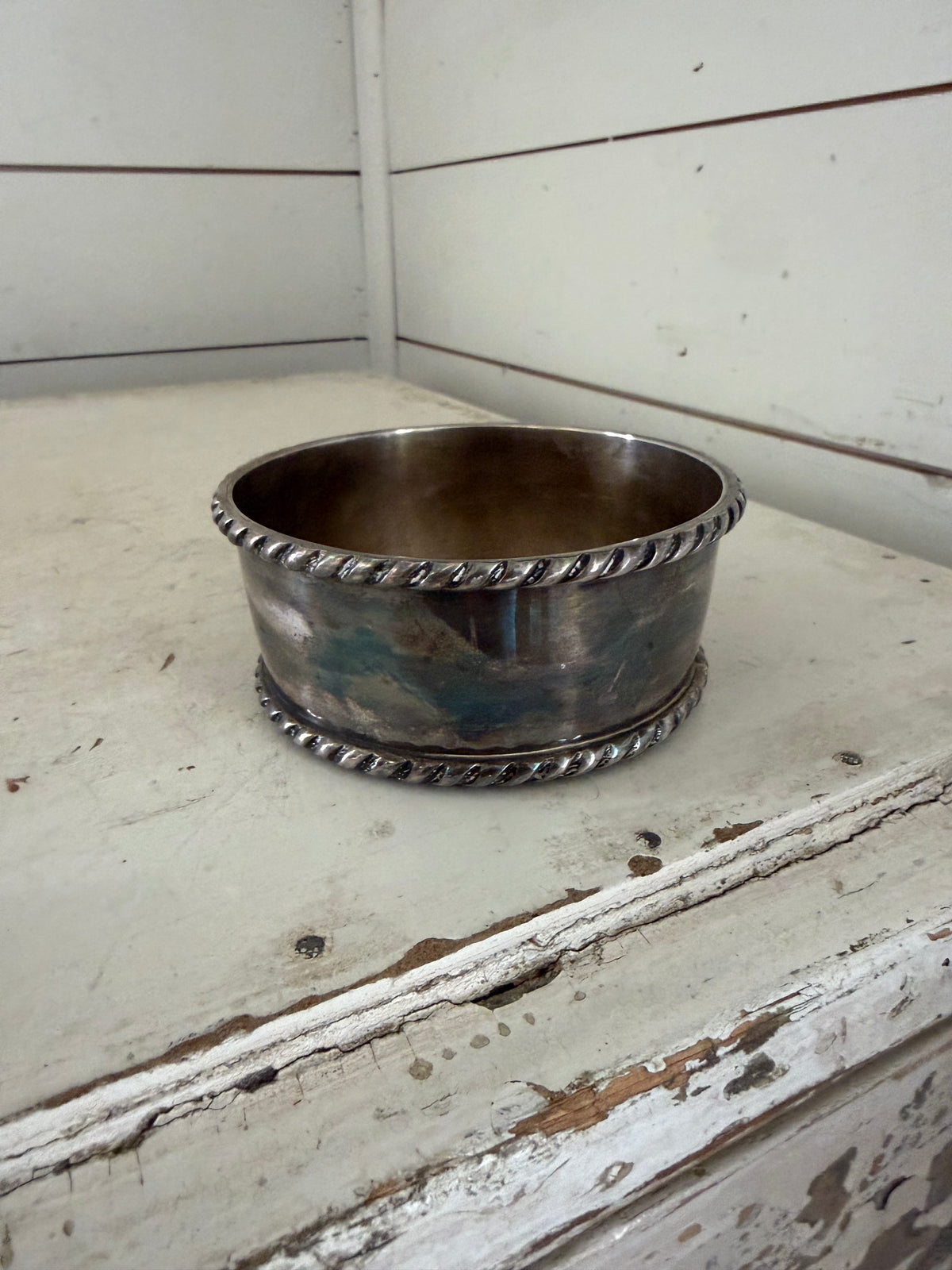 Vintage silver plate weighted bowl perfect for candle or trinkets or treats