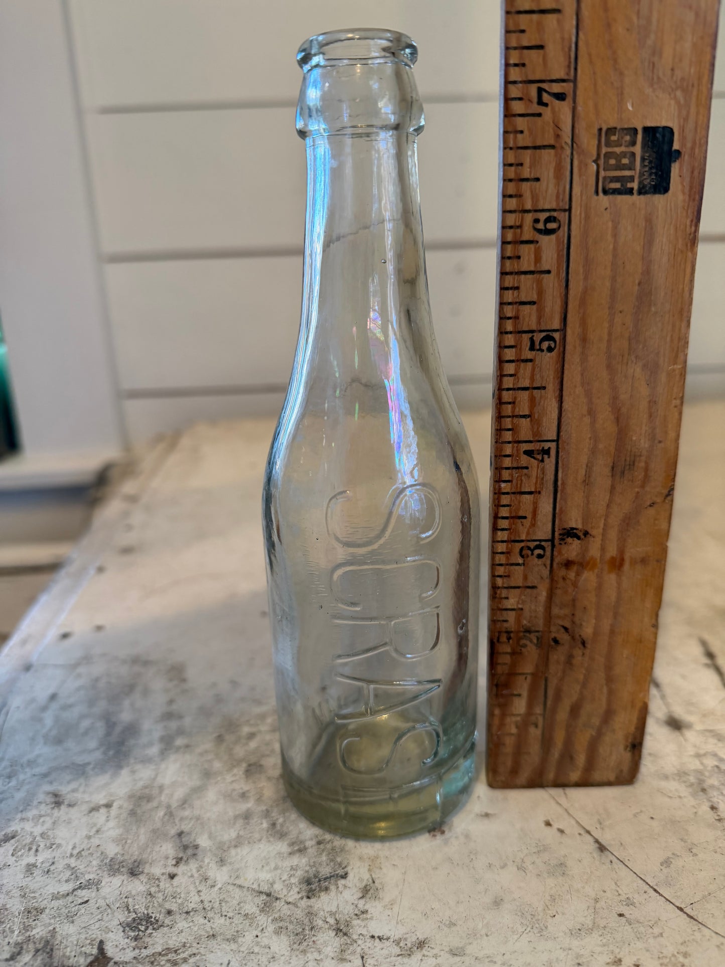 Edwardian Horsham Scrase Clear Glass Bottle