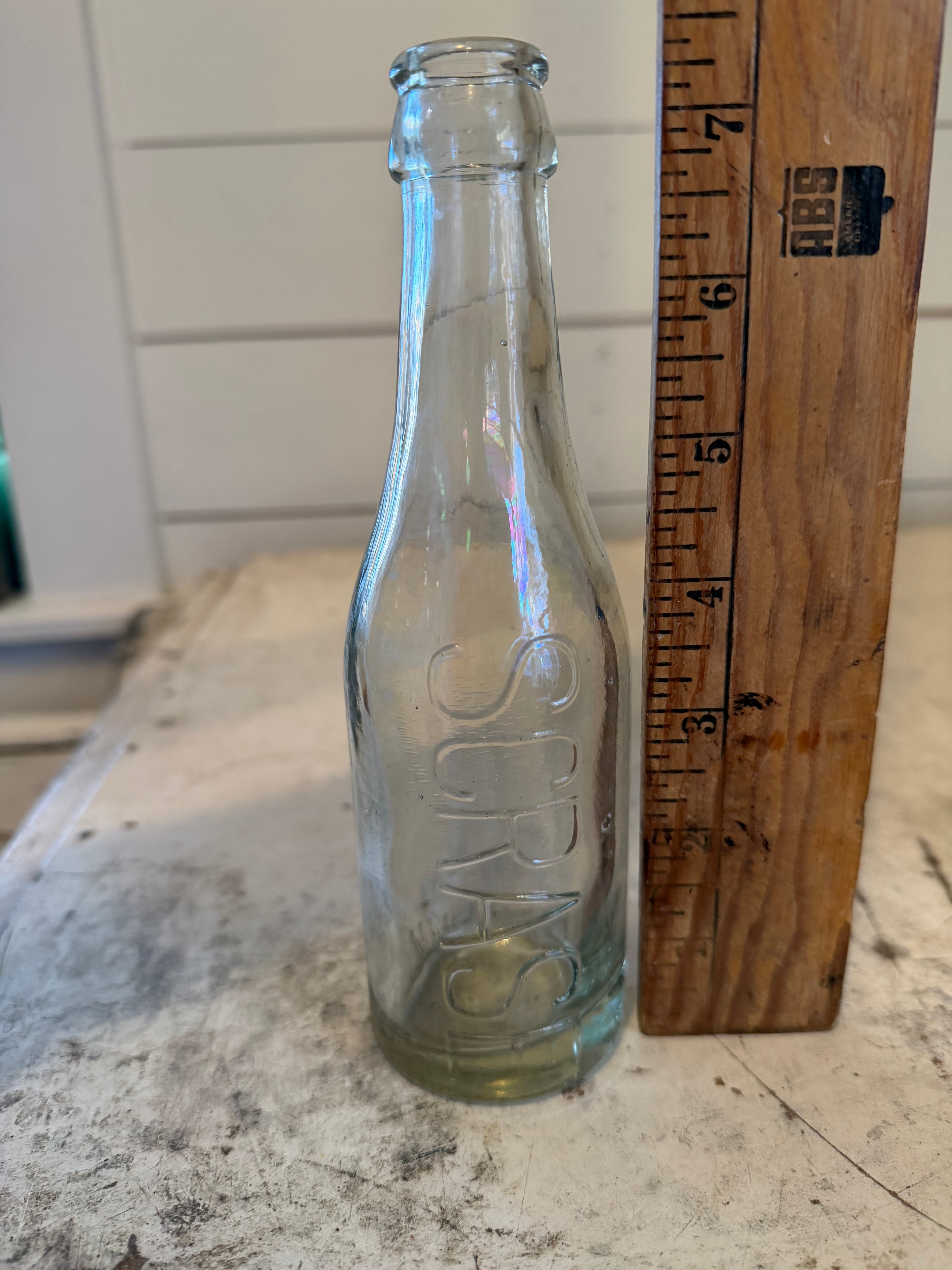 Edwardian Horsham Scrase Clear Glass Bottle
