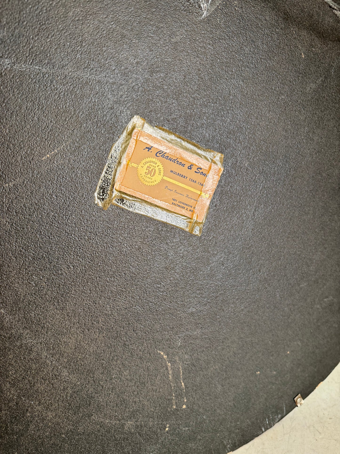 Large Vintage Mid Century Mirror with Floral Etching