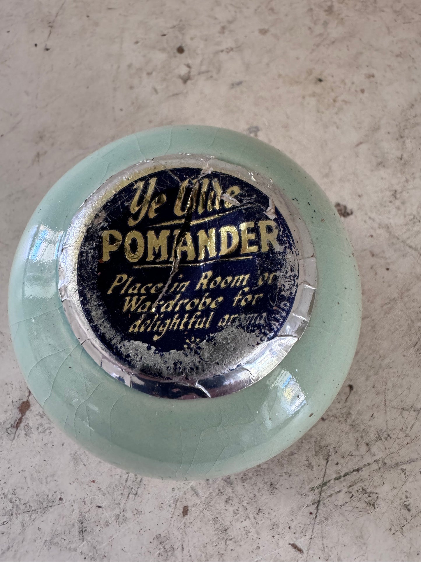 Ye Olde Pomander - Vintage Ceramic Room Air Freshener