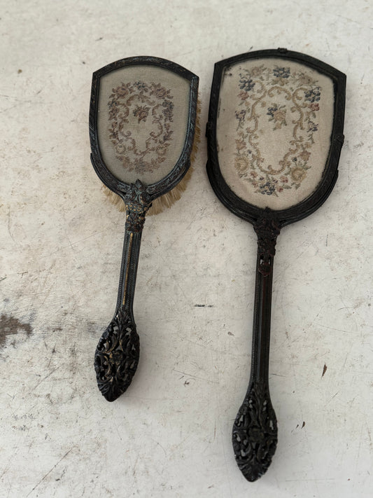 Victorian Brush & Mirror