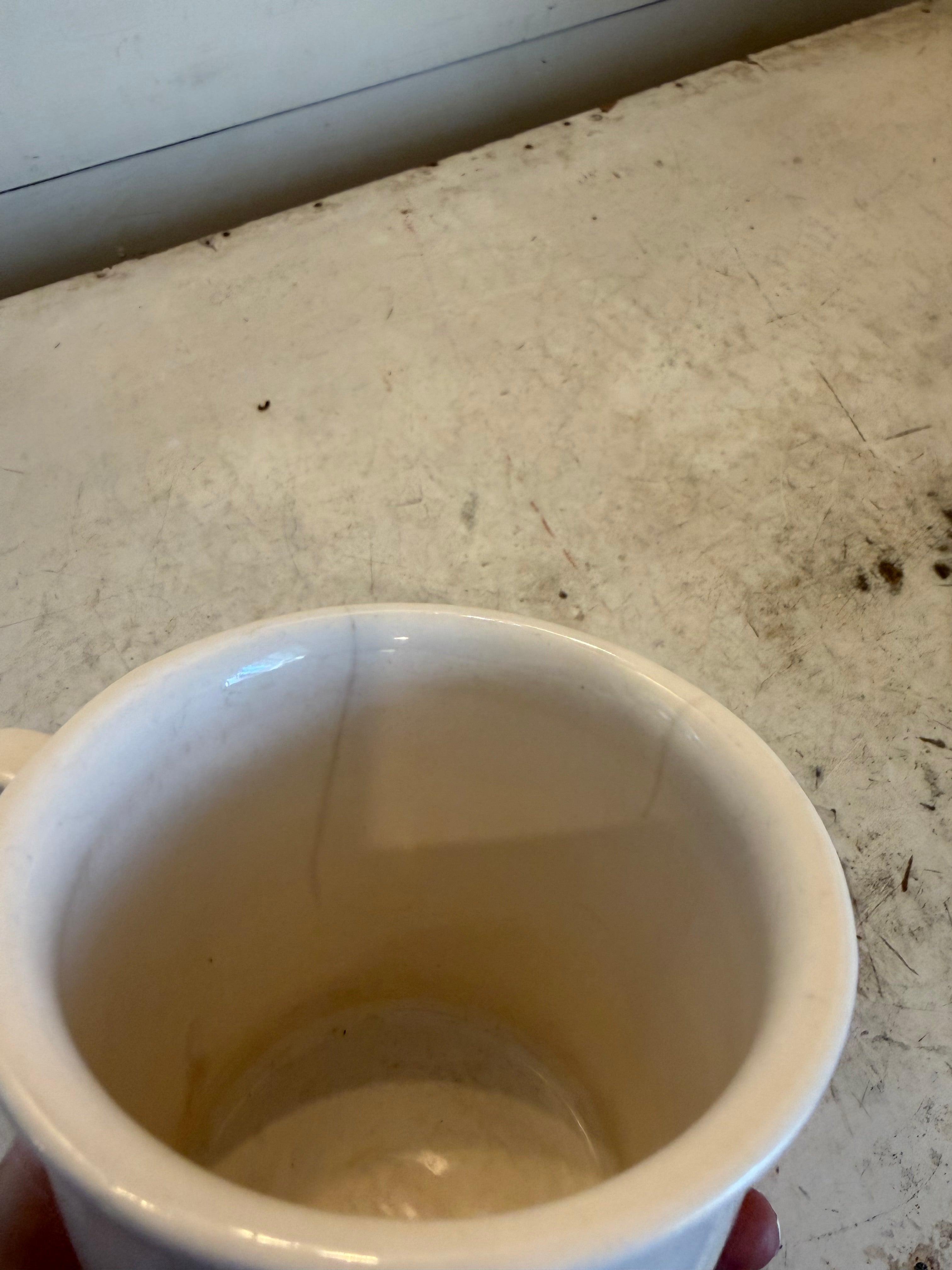 A Anthropologie Mug with crack in glaze
