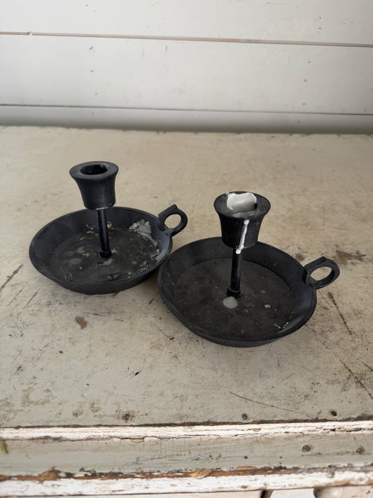 Set of taper candlesticks will get wax removed