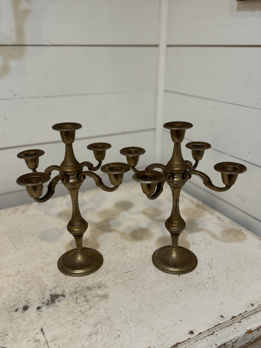 Vintage English Candelabra Set - Made In England