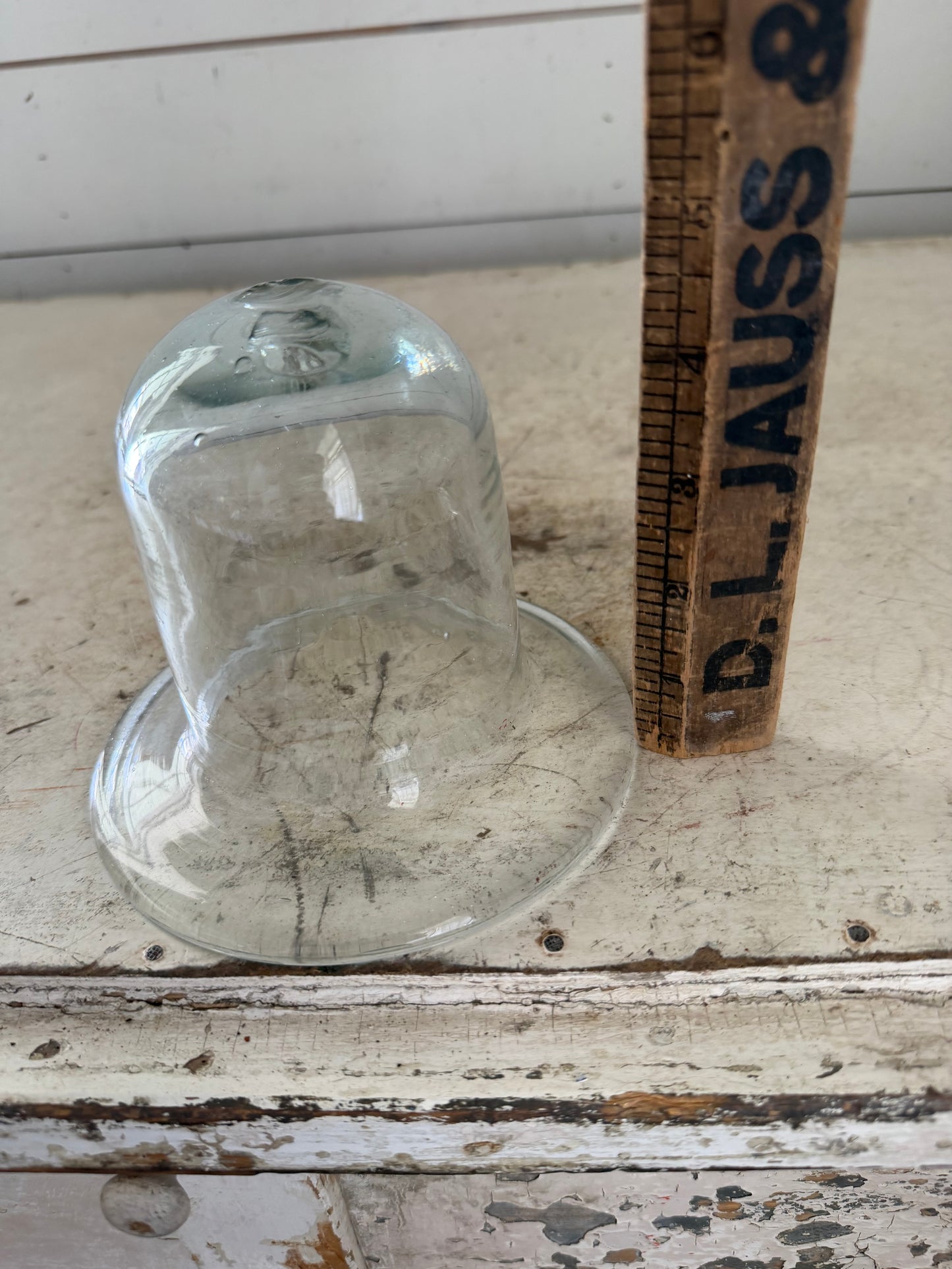 Small hand blown be cloche will get knob on top