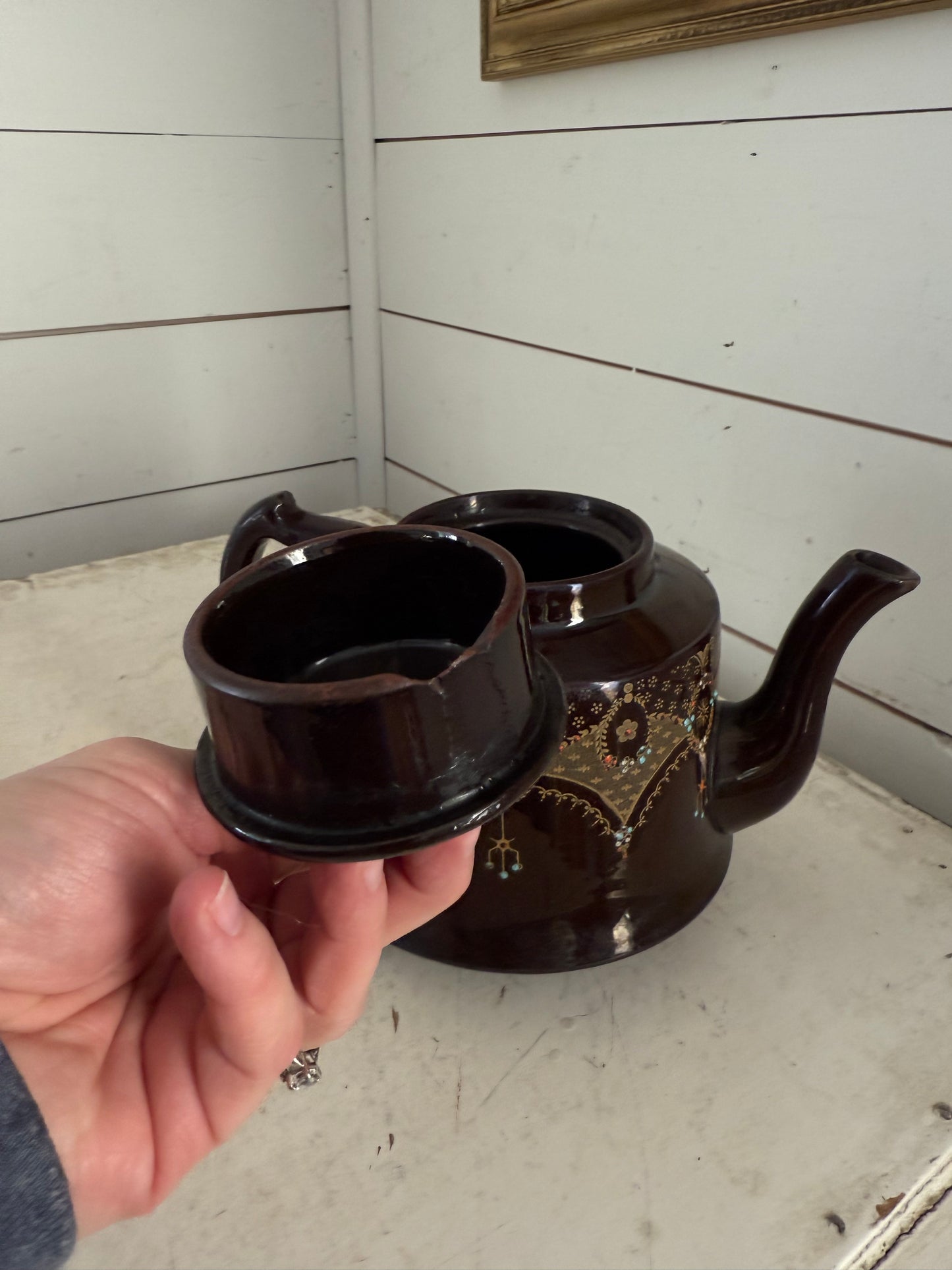 Vintage Gibson & Sons Ltd Moriage style Teapot,