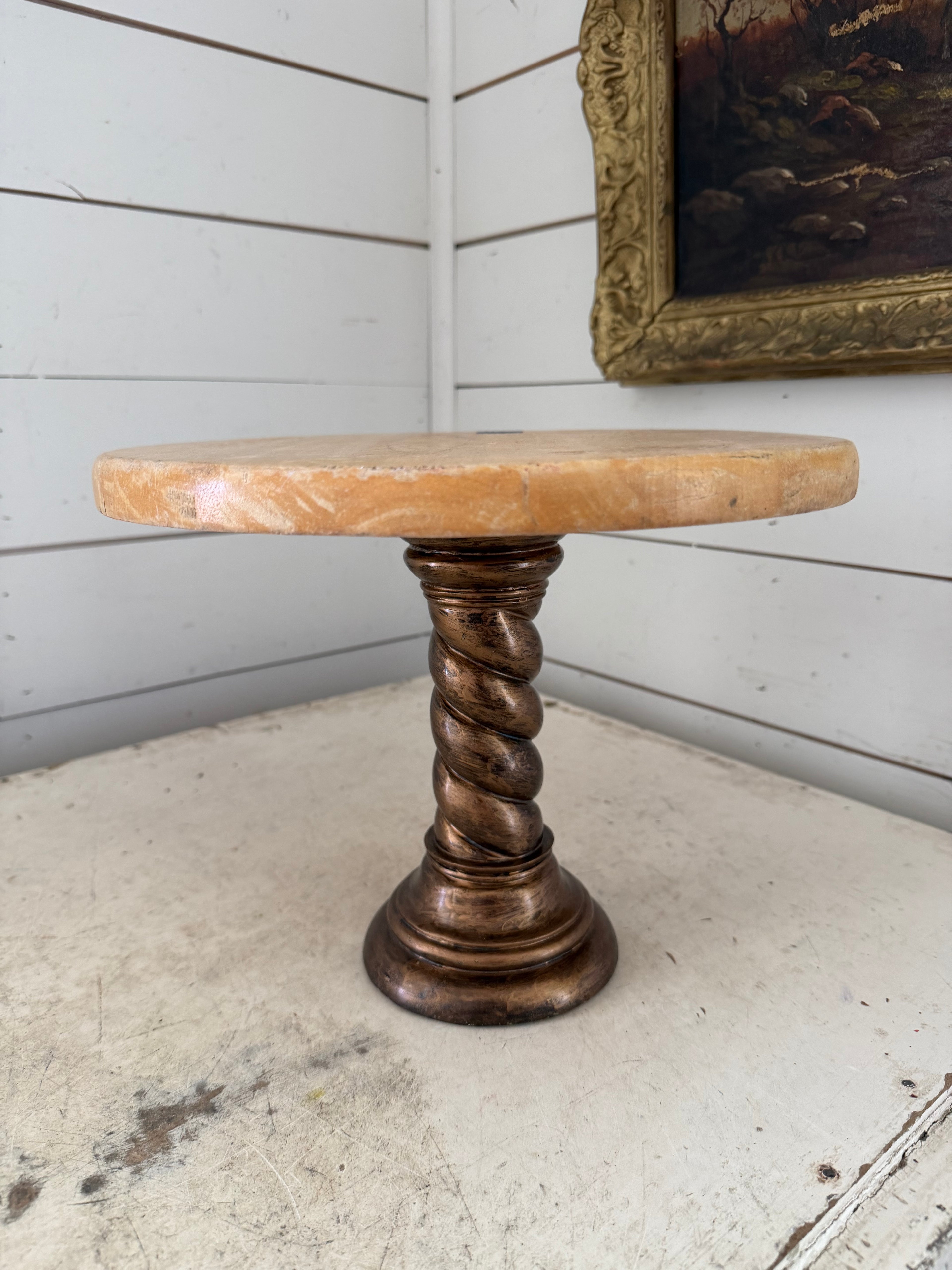 DIY pedestal turned base will get makeover